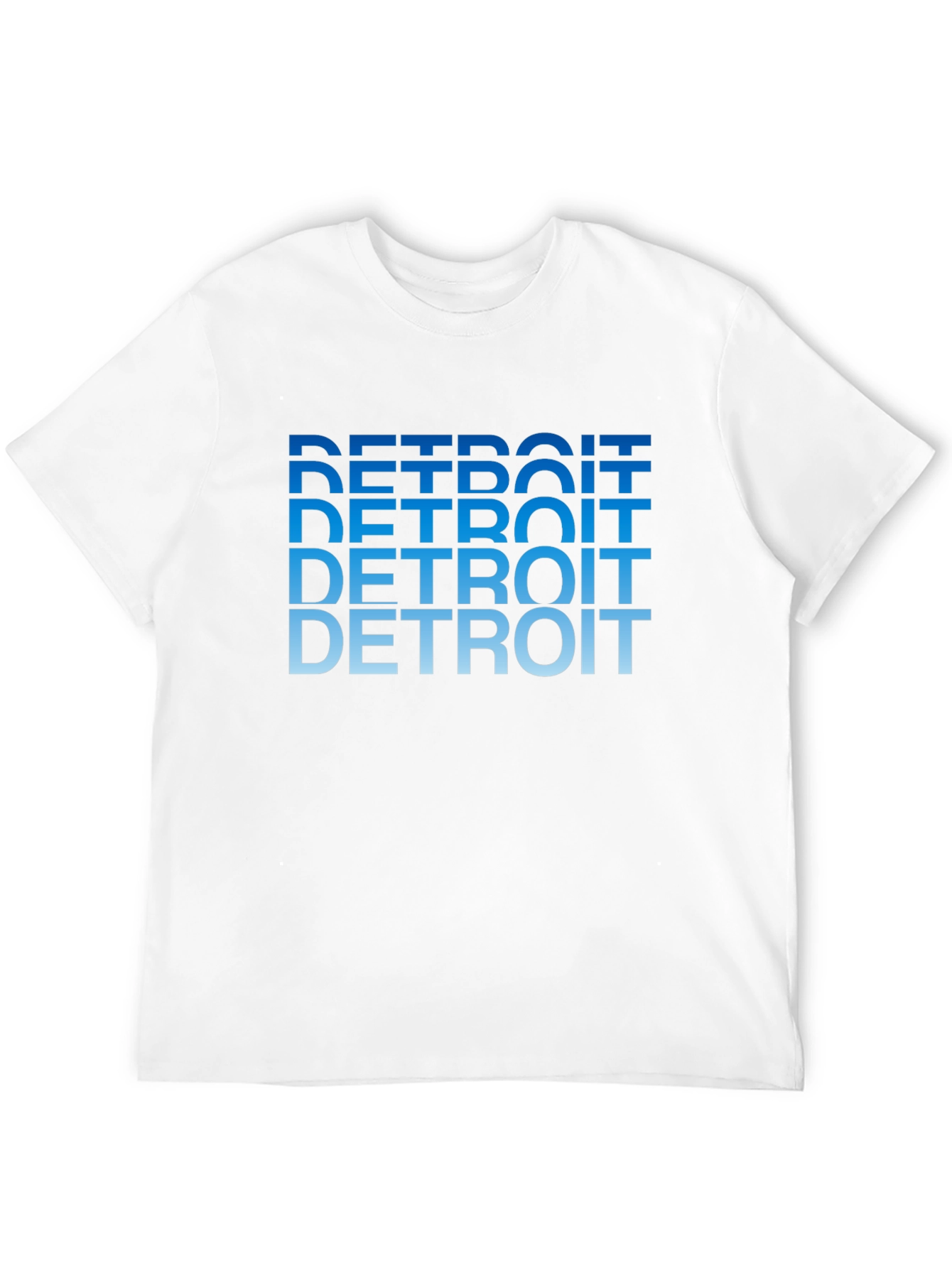 Detroit Text Gradient Black Tee