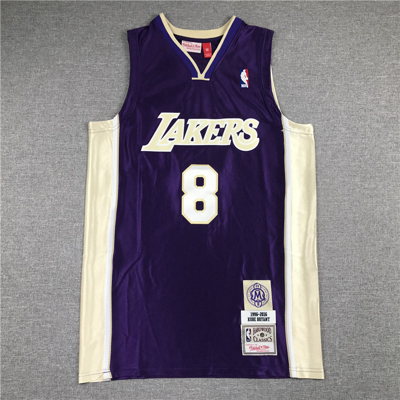 Men's Los Angeles Lakers Kobe Bryant Purple Hall of Fame Hardwood Classics Jerseys
