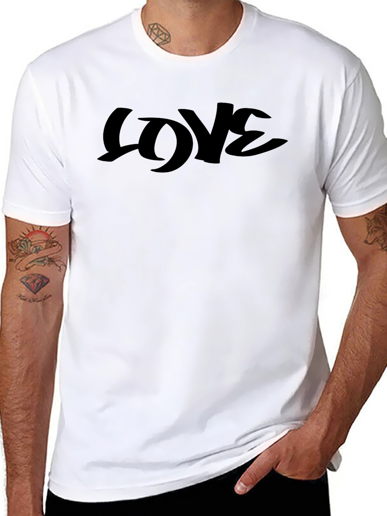 Love Graphic Print Crew Neck T-Shirt