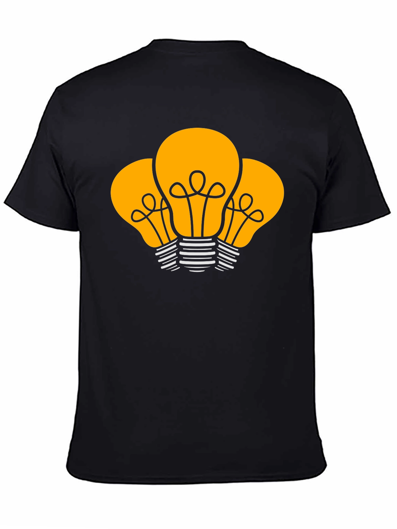 Bright Ideas Graphic Tee - Black Cotton T-Shirt
