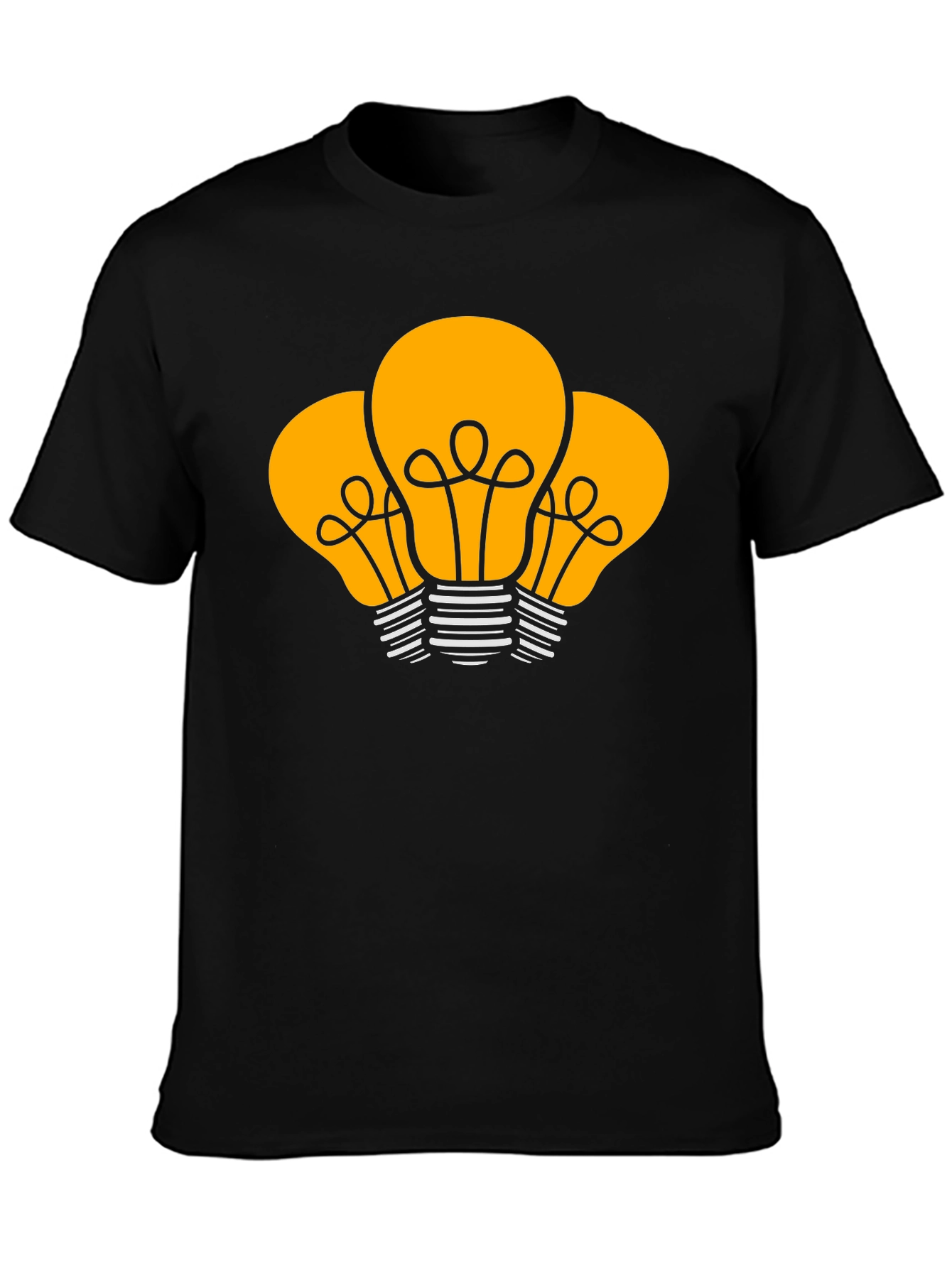 Bright Ideas Graphic Tee - Black Cotton T-Shirt