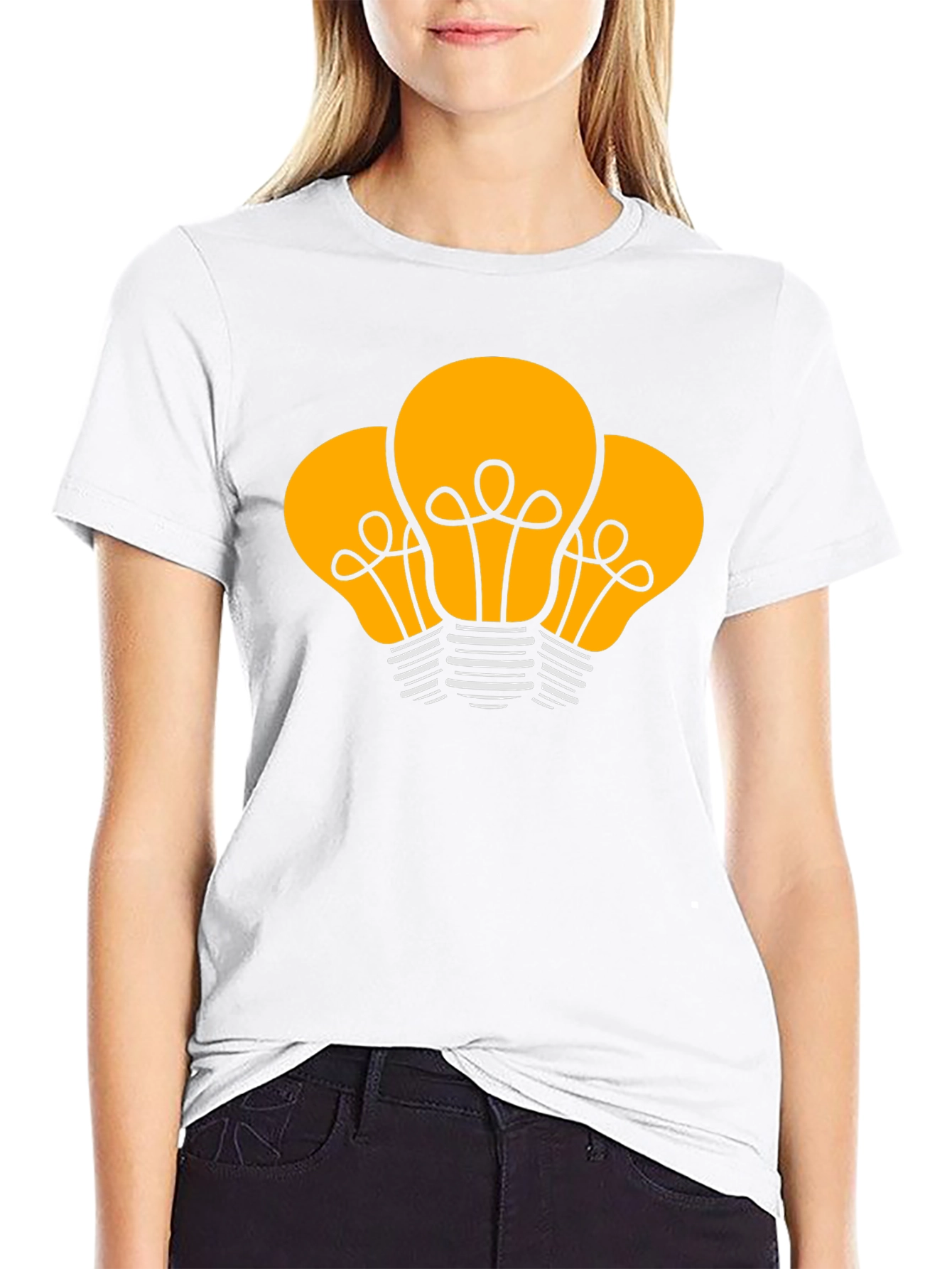 Bright Ideas Graphic Tee - Black Cotton T-Shirt