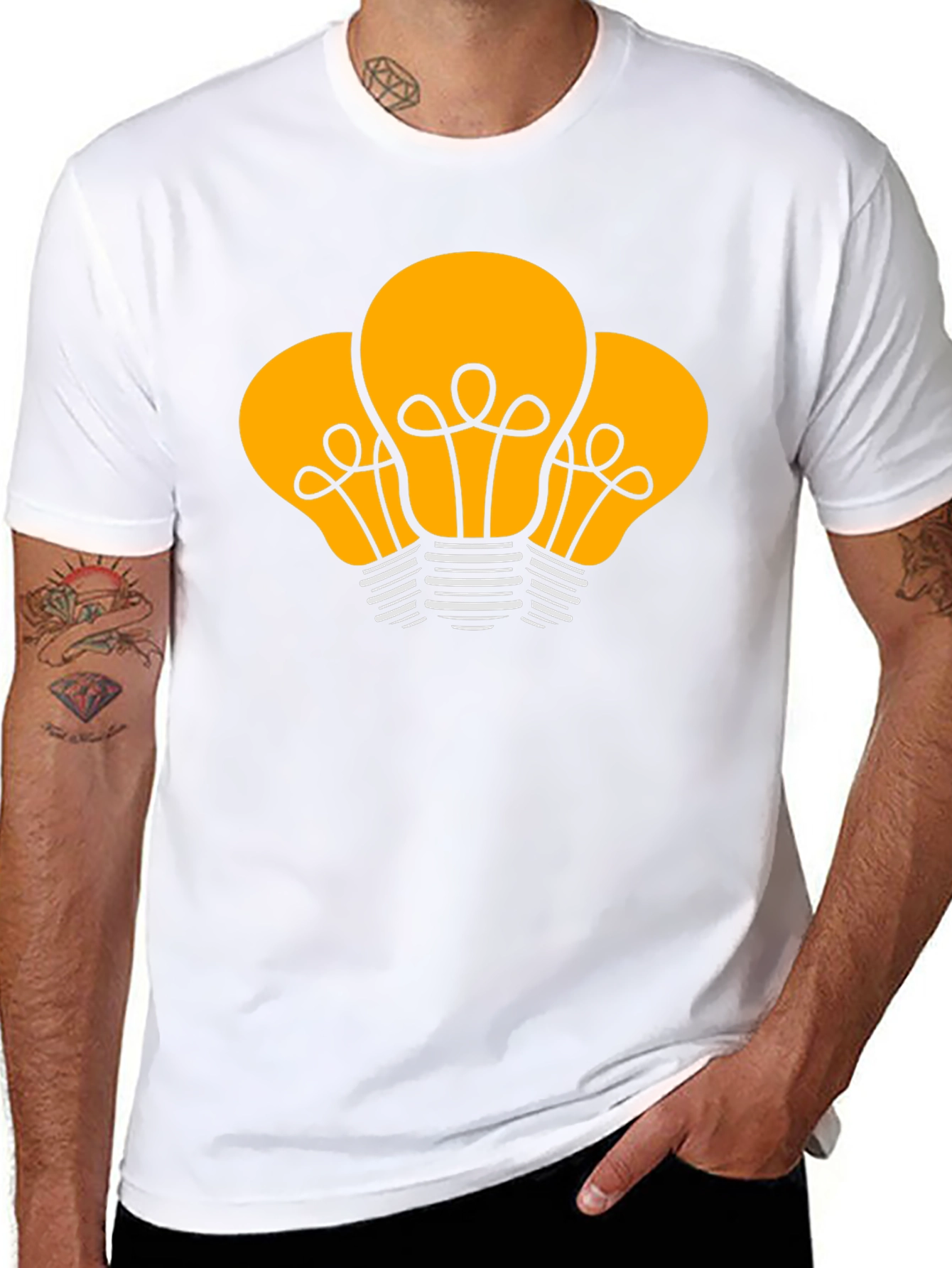 Bright Ideas Graphic Tee - Black Cotton T-Shirt