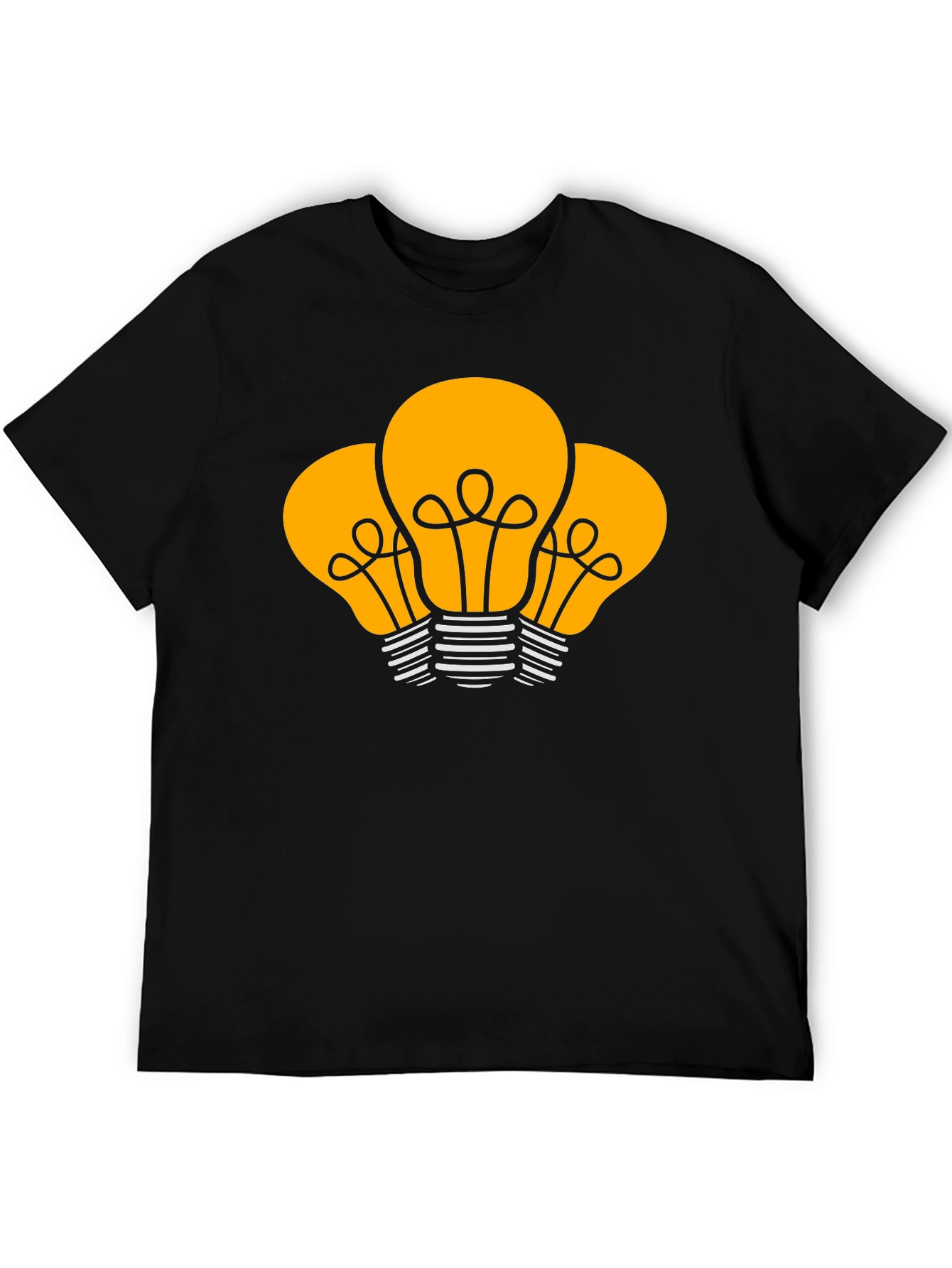 Bright Ideas Graphic Tee - Black Cotton T-Shirt
