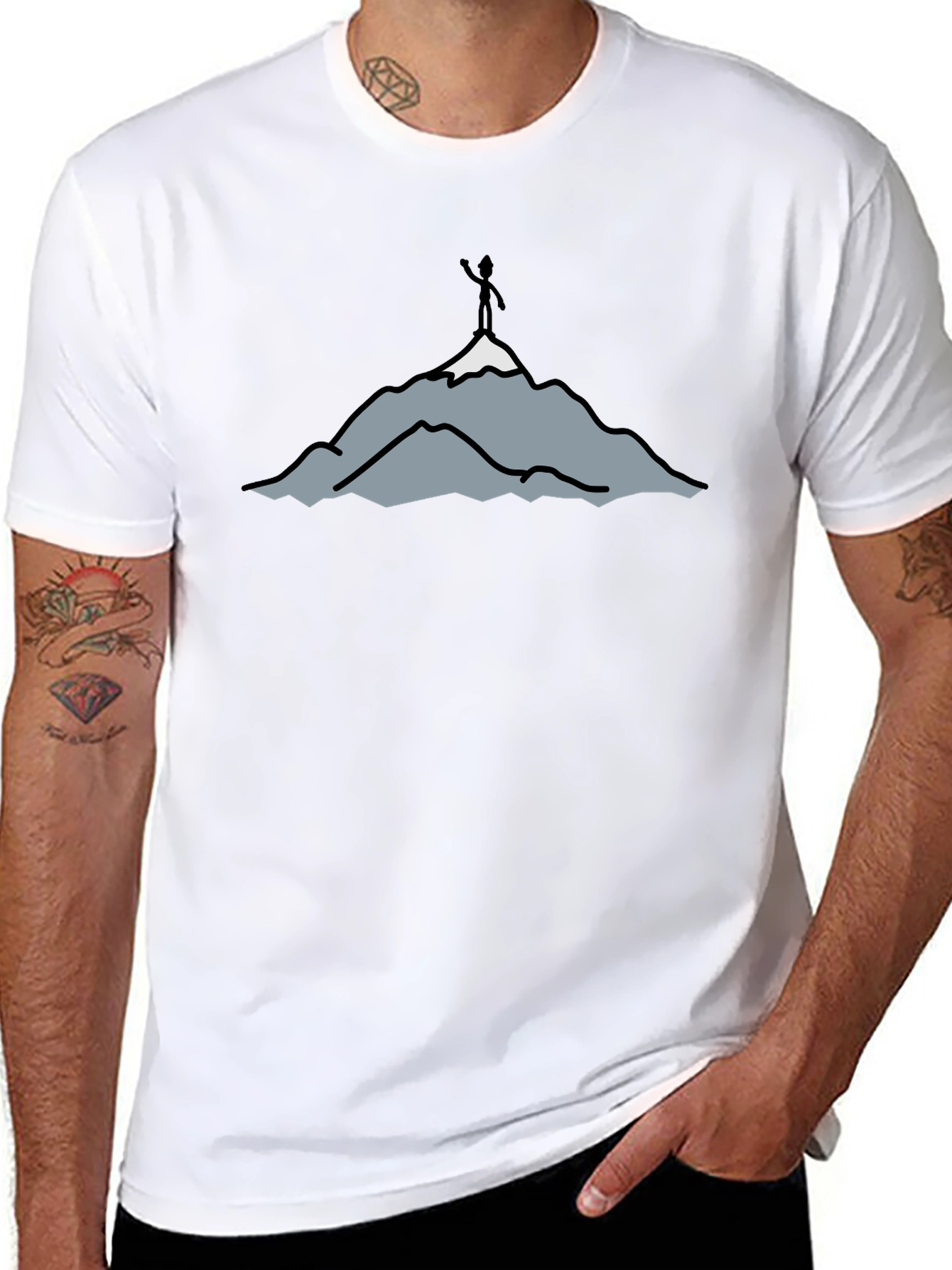 Mountain Top T-Shirt - Conquer Your Goals