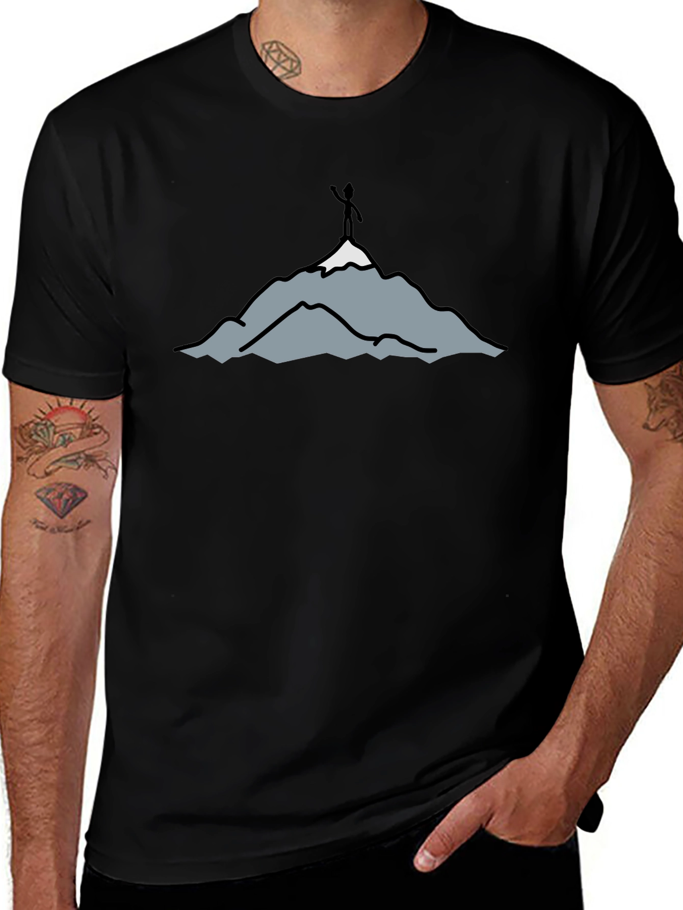 Mountain Top T-Shirt - Conquer Your Goals