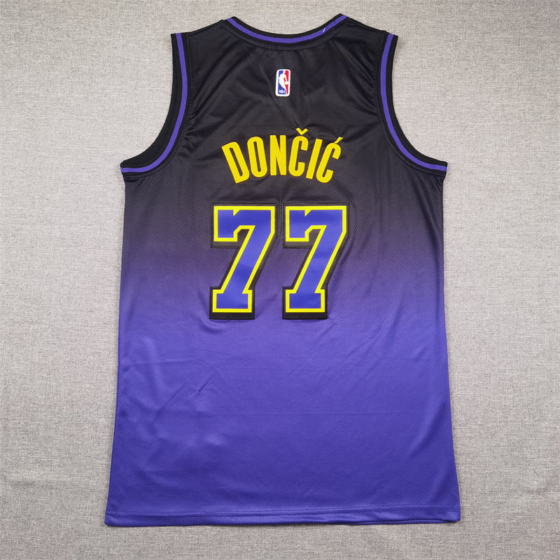 Men's Los Angeles Lakers Luka Doncic #77 Purple 2024/25 Swingman Player Jerseys - City Edition