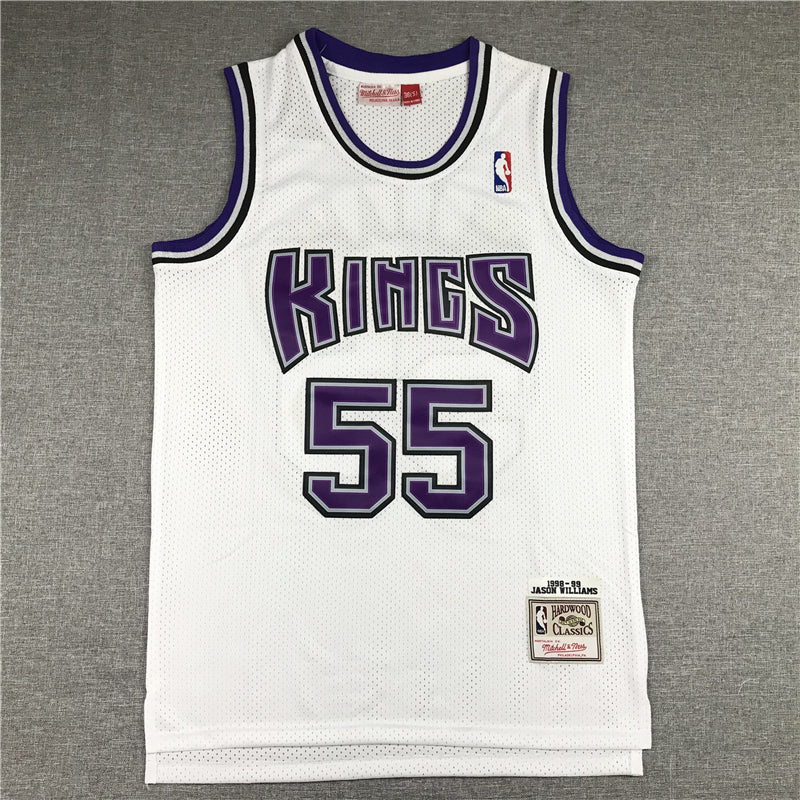 Men's Sacramento Kings Jason Williams White Hardwood Classics Swingman Jerseys