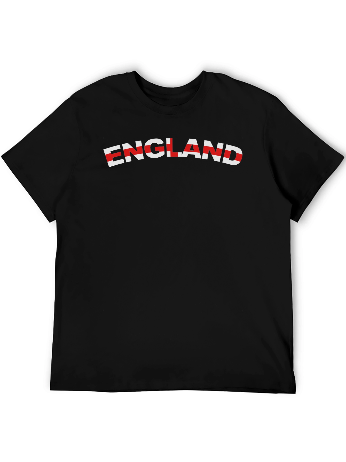 England Flag T-Shirt - Black Graphic Tee