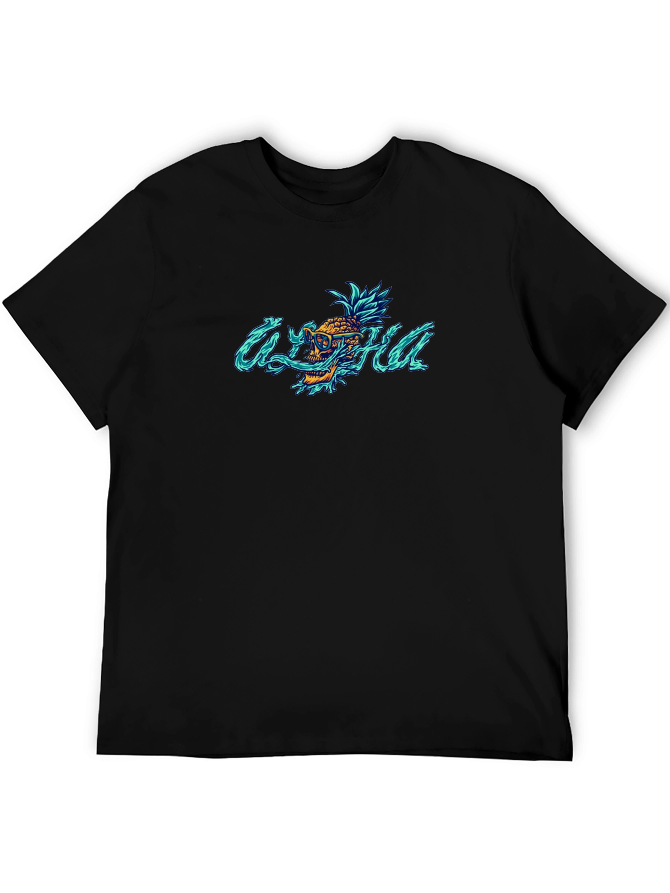 Aloha Skull Pineapple Graphic T-Shirt