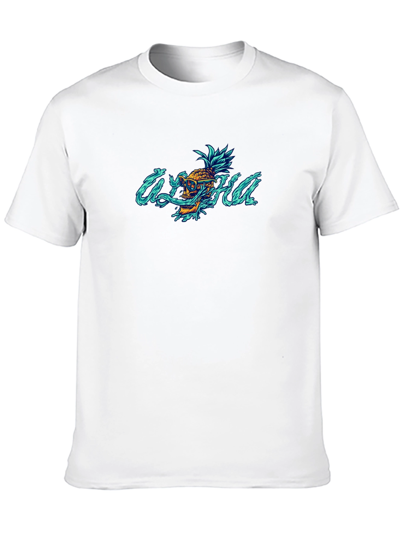 Aloha Skull Pineapple Graphic T-Shirt