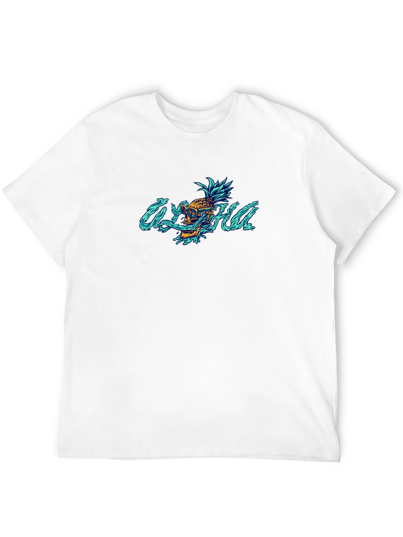 Aloha Skull Pineapple Graphic T-Shirt