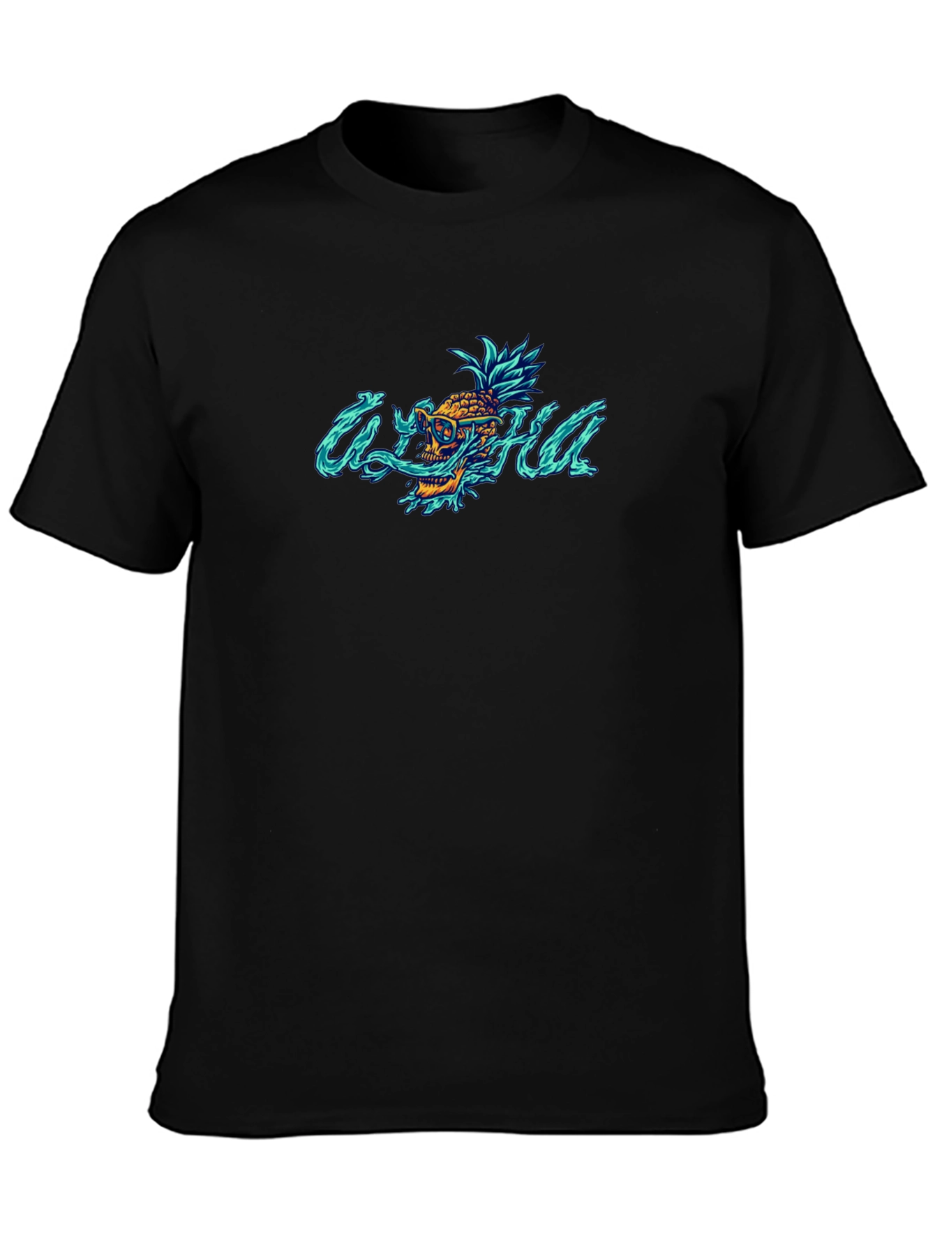 Aloha Skull Pineapple Graphic T-Shirt