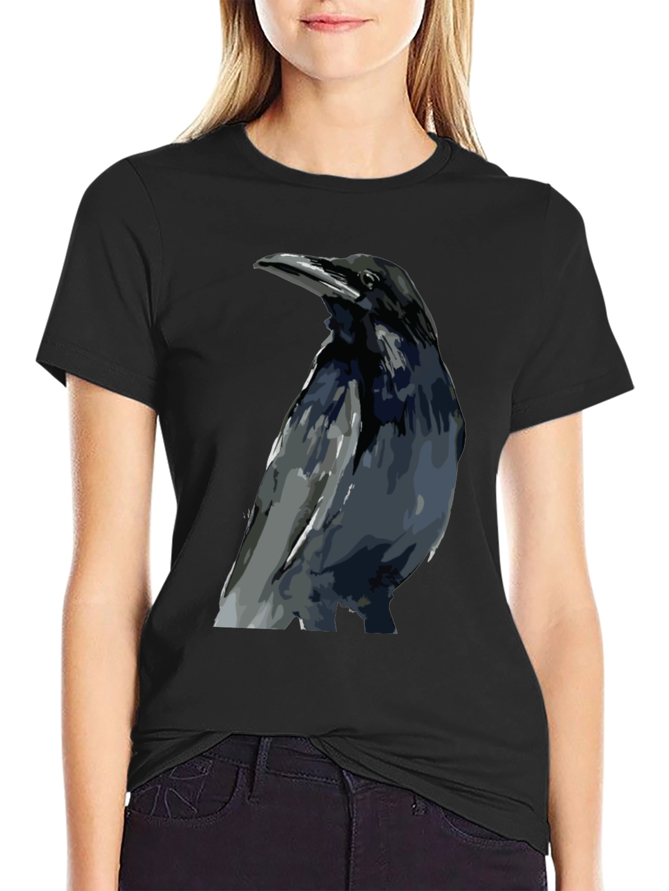 Raven Graphic Black T-Shirt