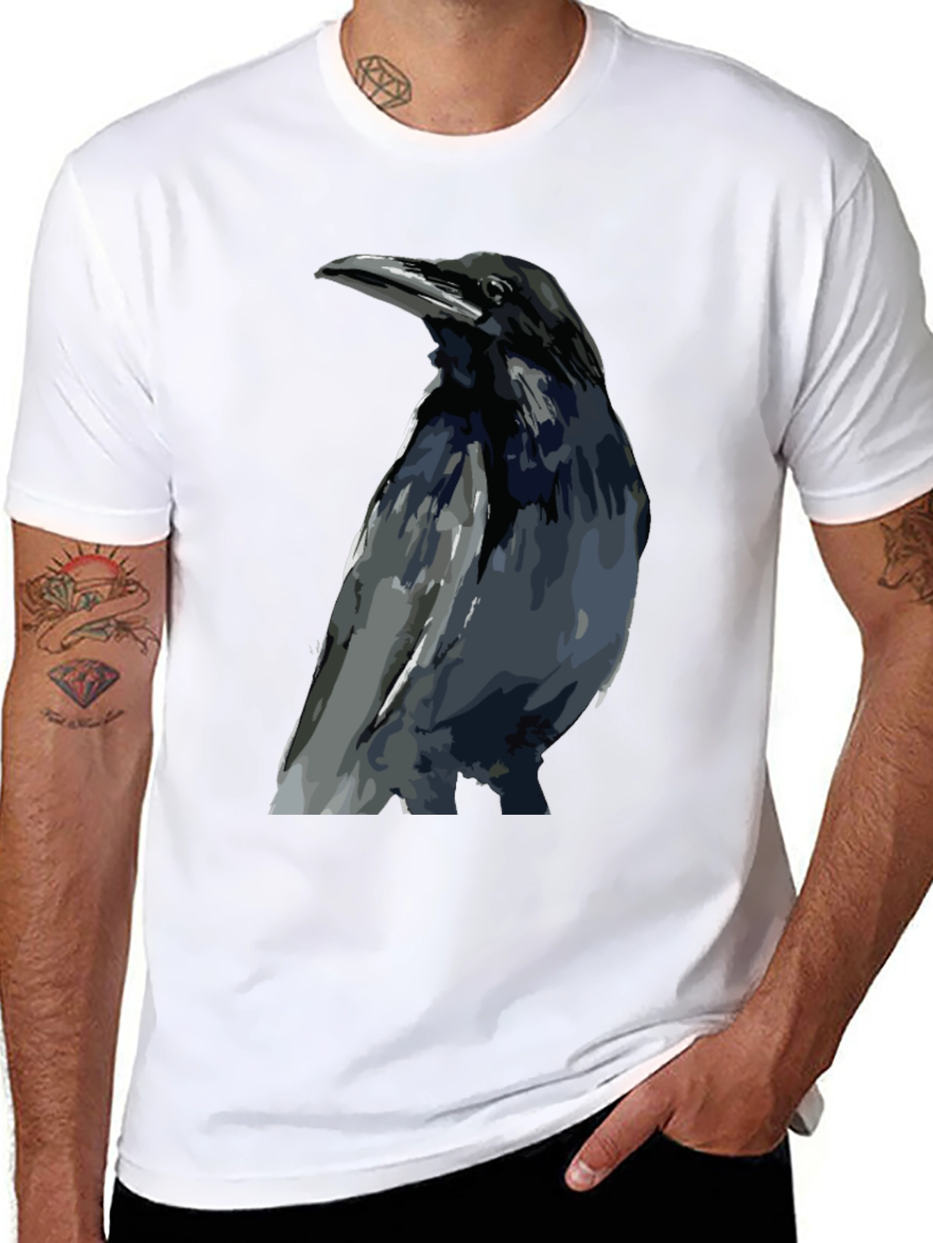 Raven Graphic Black T-Shirt