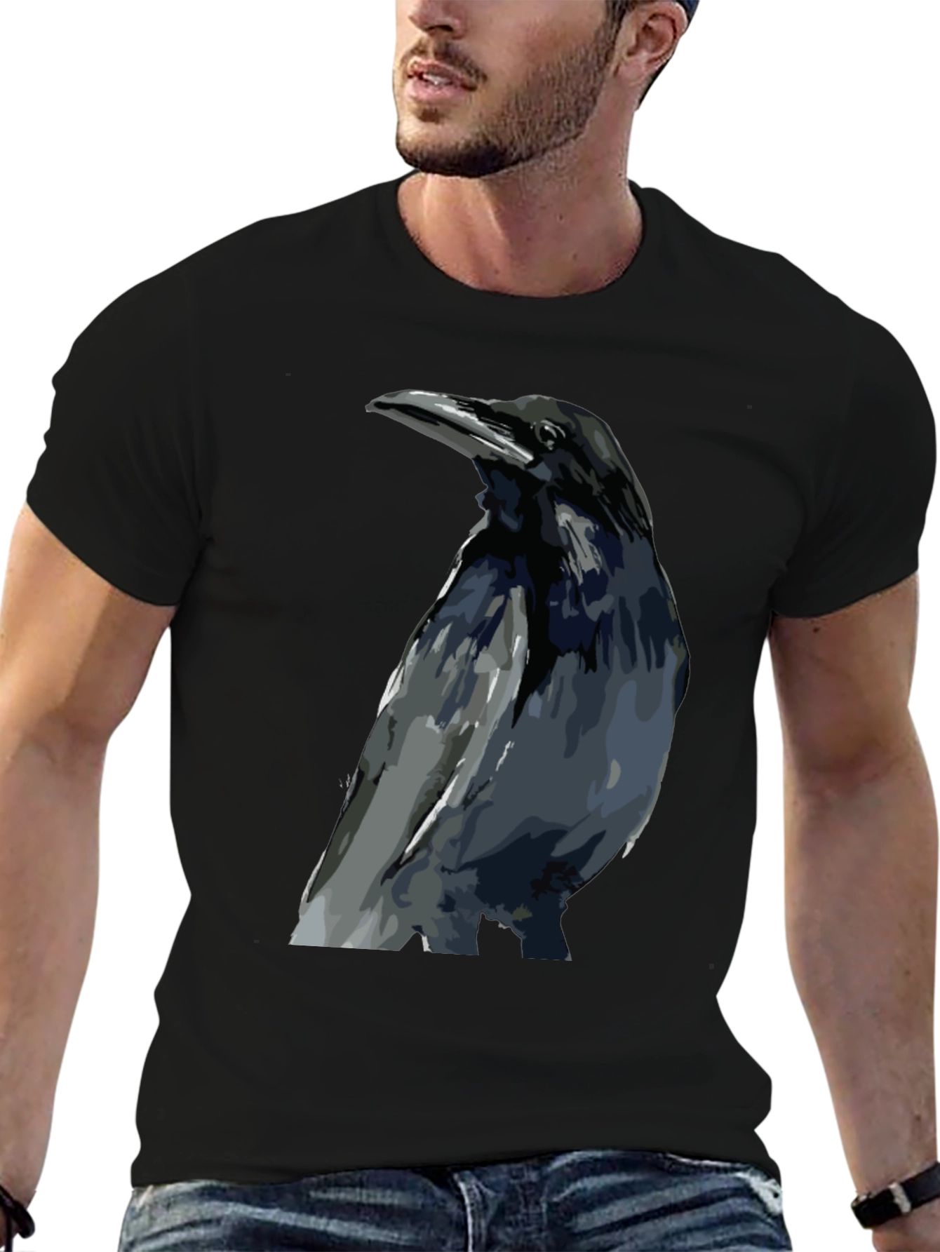 Raven Graphic Black T-Shirt
