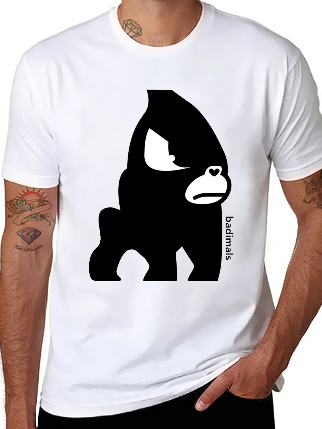 Badimals Black Gorilla Graphic T-Shirt