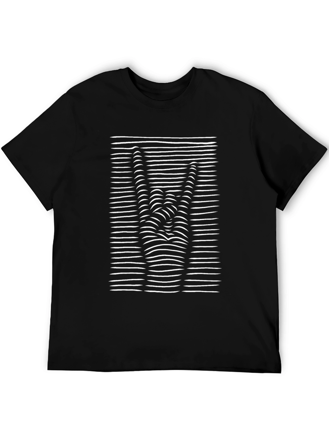 Rock On! Illusion Graphic Tee - Black Cotton T-Shirt