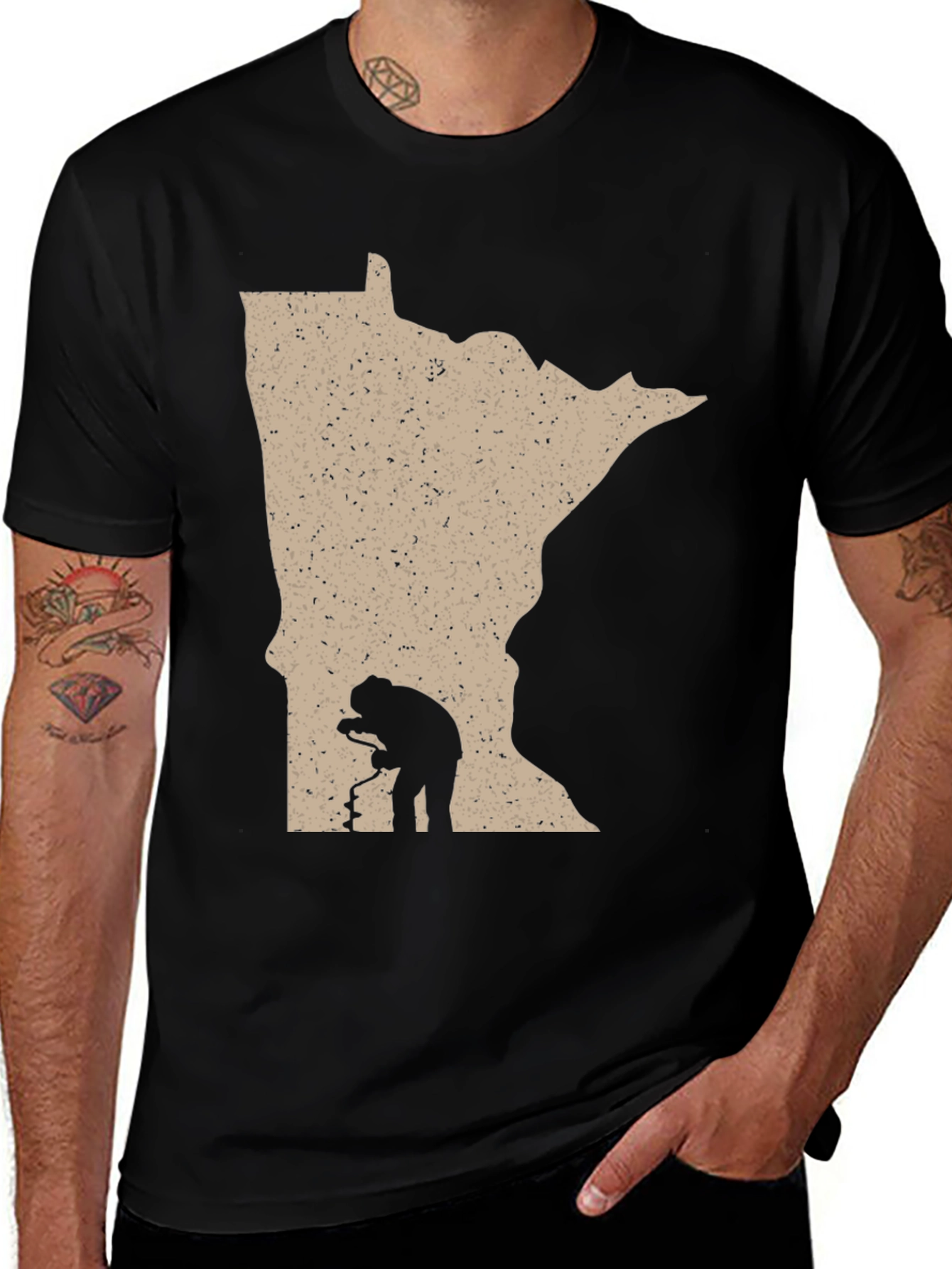 Minnesota Ice Fishing Graphic Tee