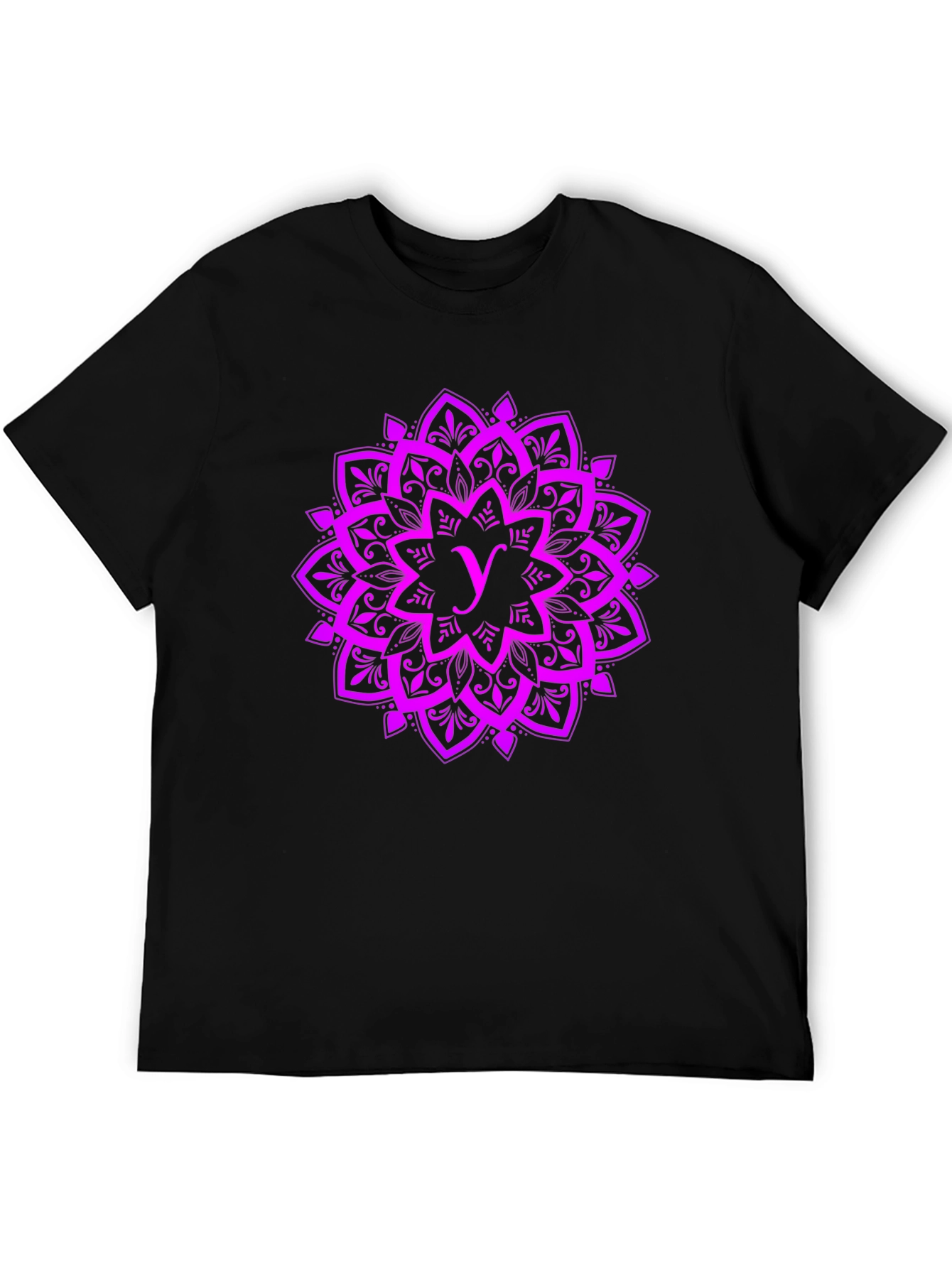 Purple Mandala Graphic Tee - Stylish Cotton Shirt