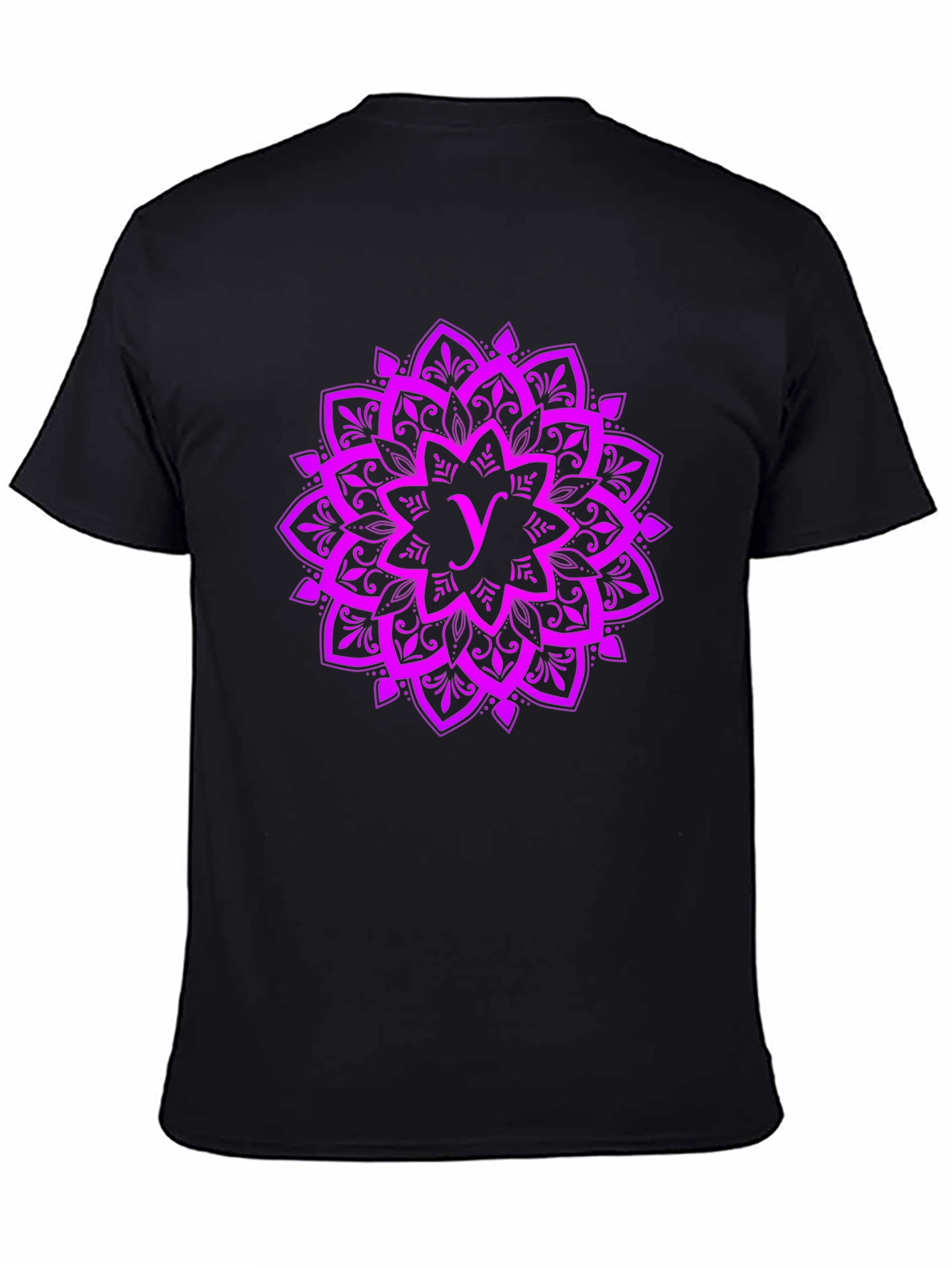 Purple Mandala Graphic Tee - Stylish Cotton Shirt