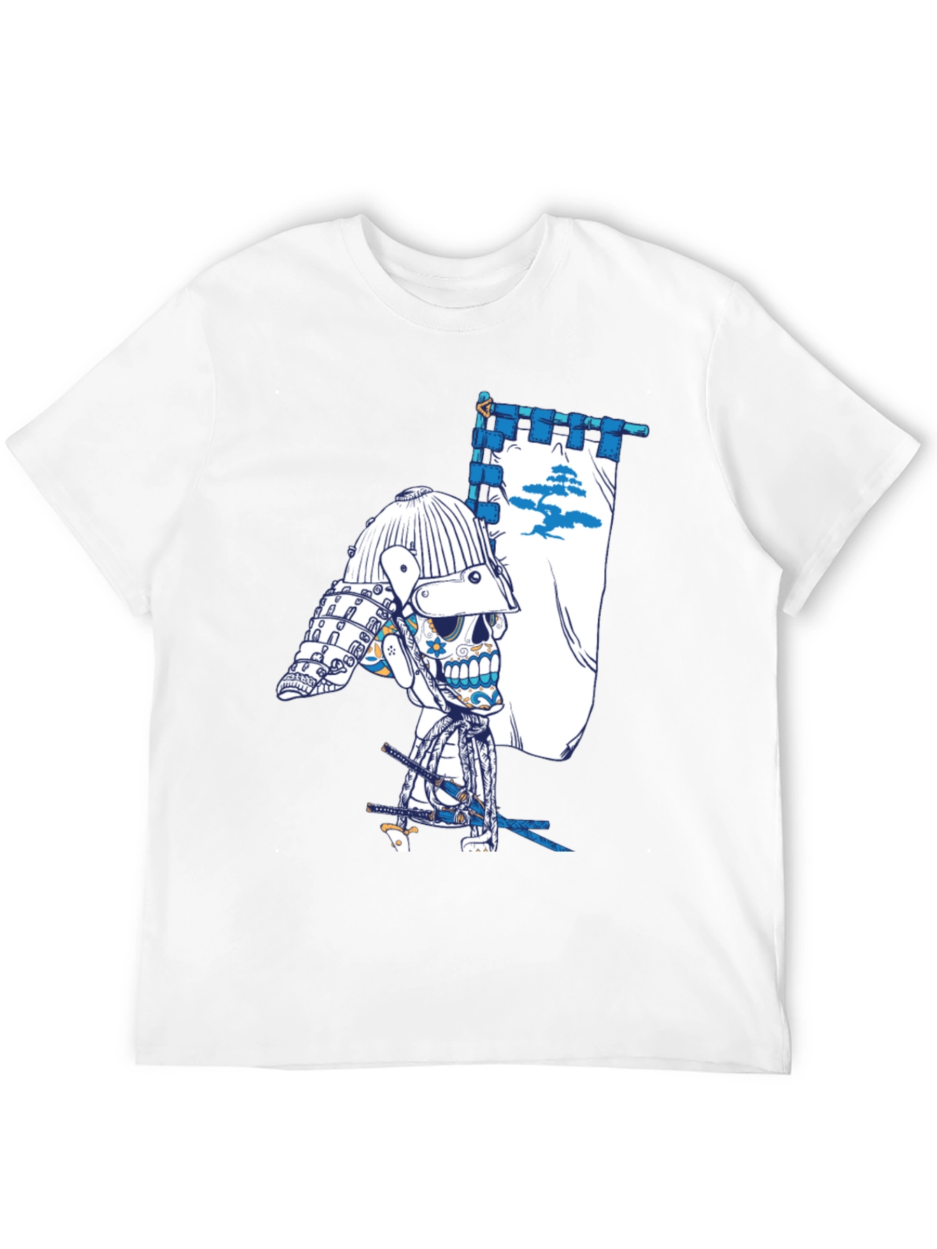 Samurai Skull Graphic Tee - Unique Design