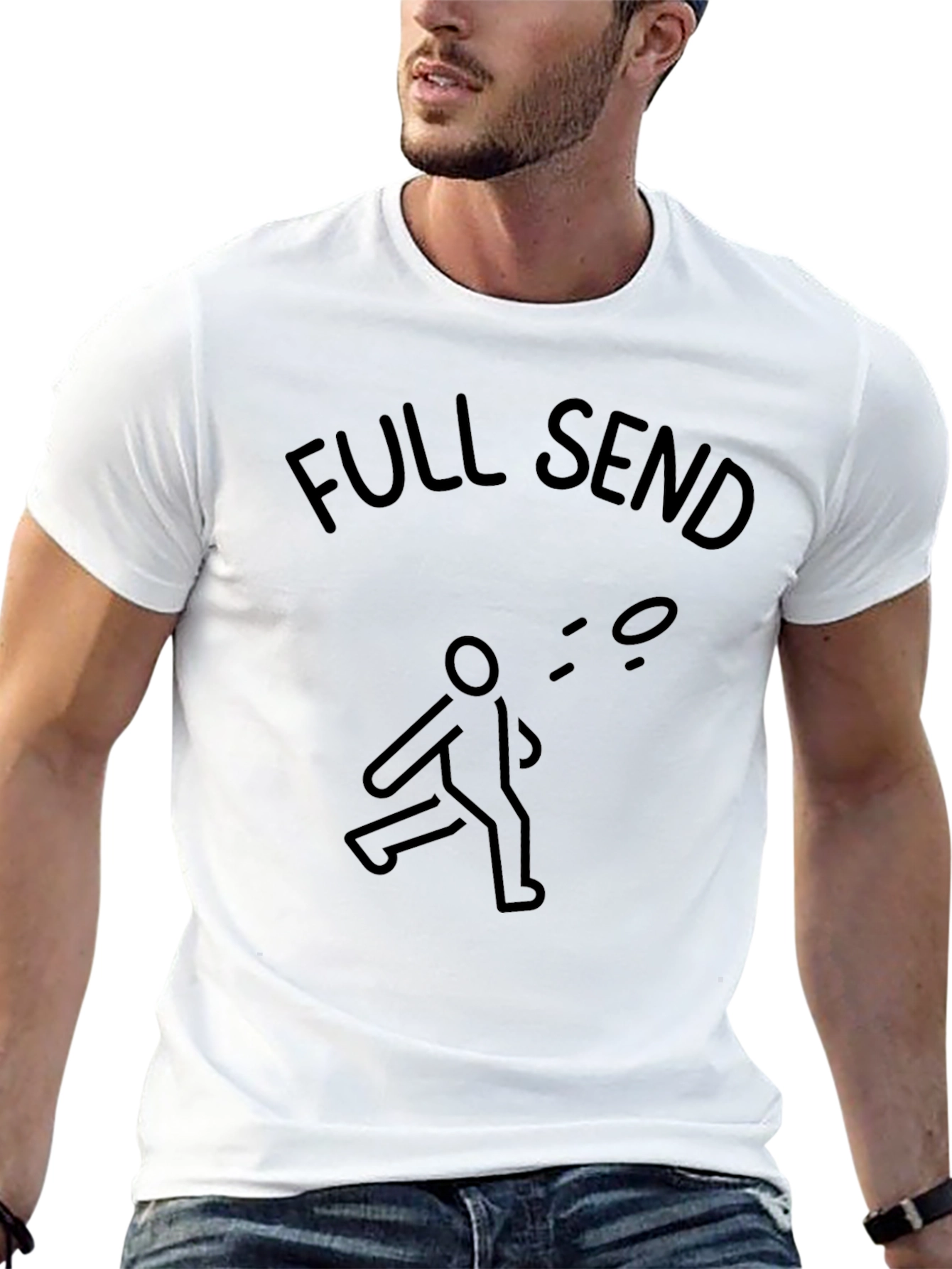 Full Send Frisbee Tee - Throwing Graphic T-Shirt