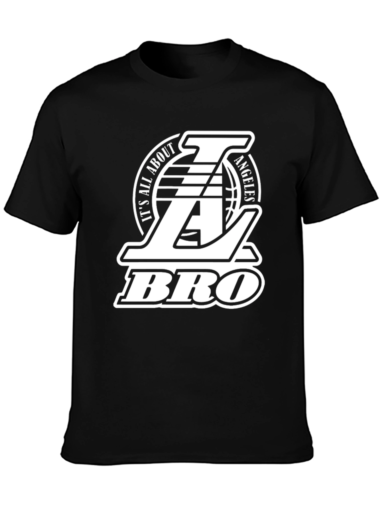 LA Lakers Its All About Angeles Bro Black T-Shirt