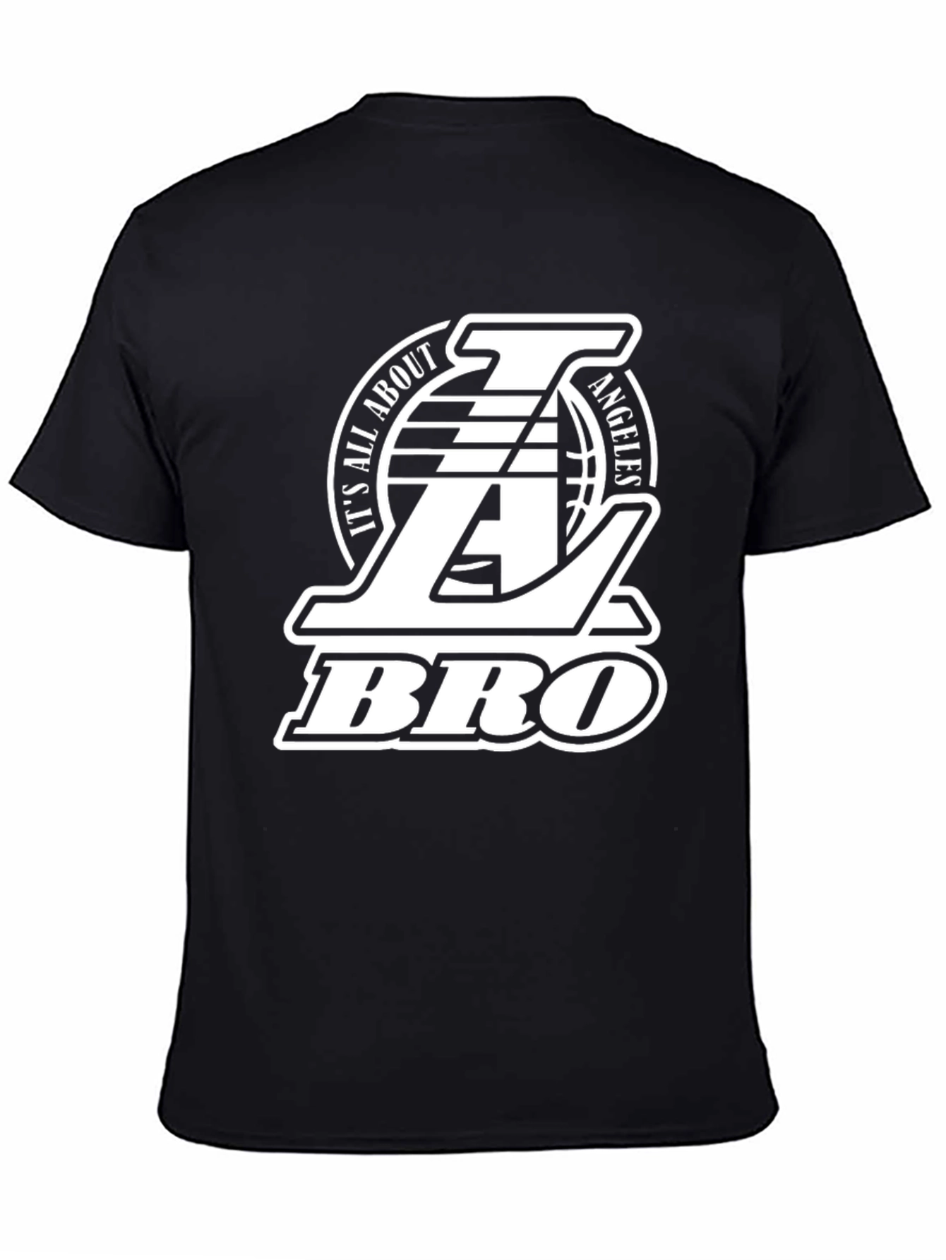 LA Lakers Its All About Angeles Bro Black T-Shirt