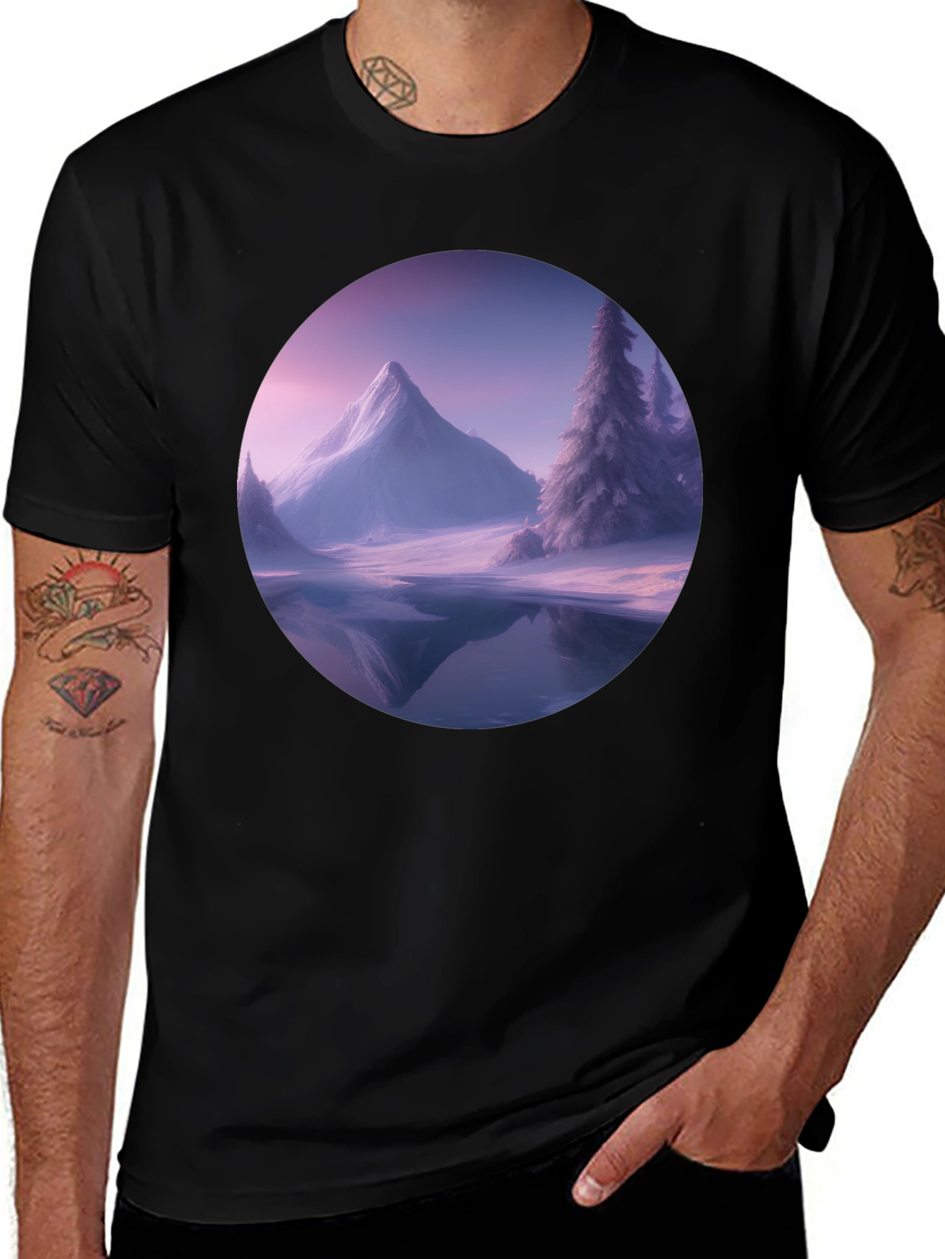 Mountain Scene Graphic Tee - Winter Edition