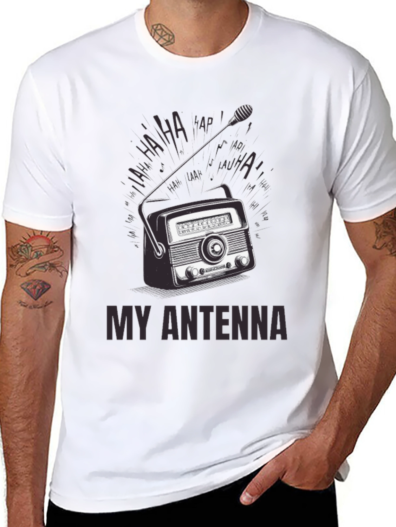 Retro Radio Antenna Graphic T-Shirt
