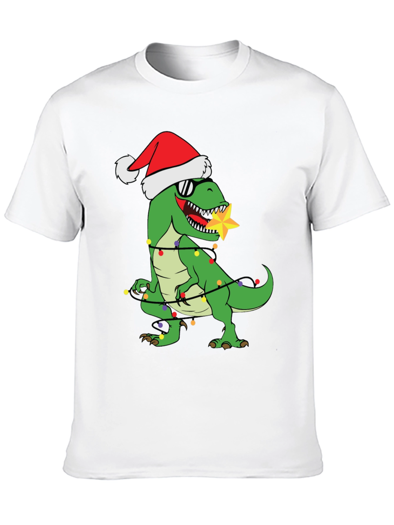 Festive Dinosaur Christmas T-Shirt