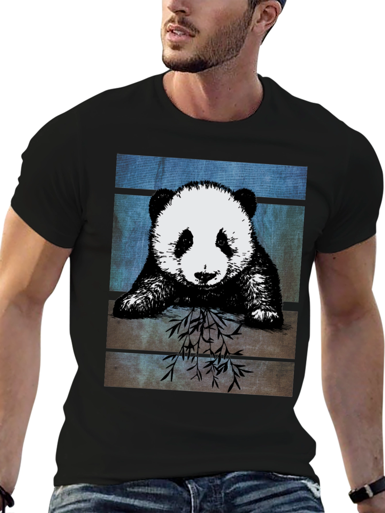 Panda Graphic Print T-Shirt - Casual Style
