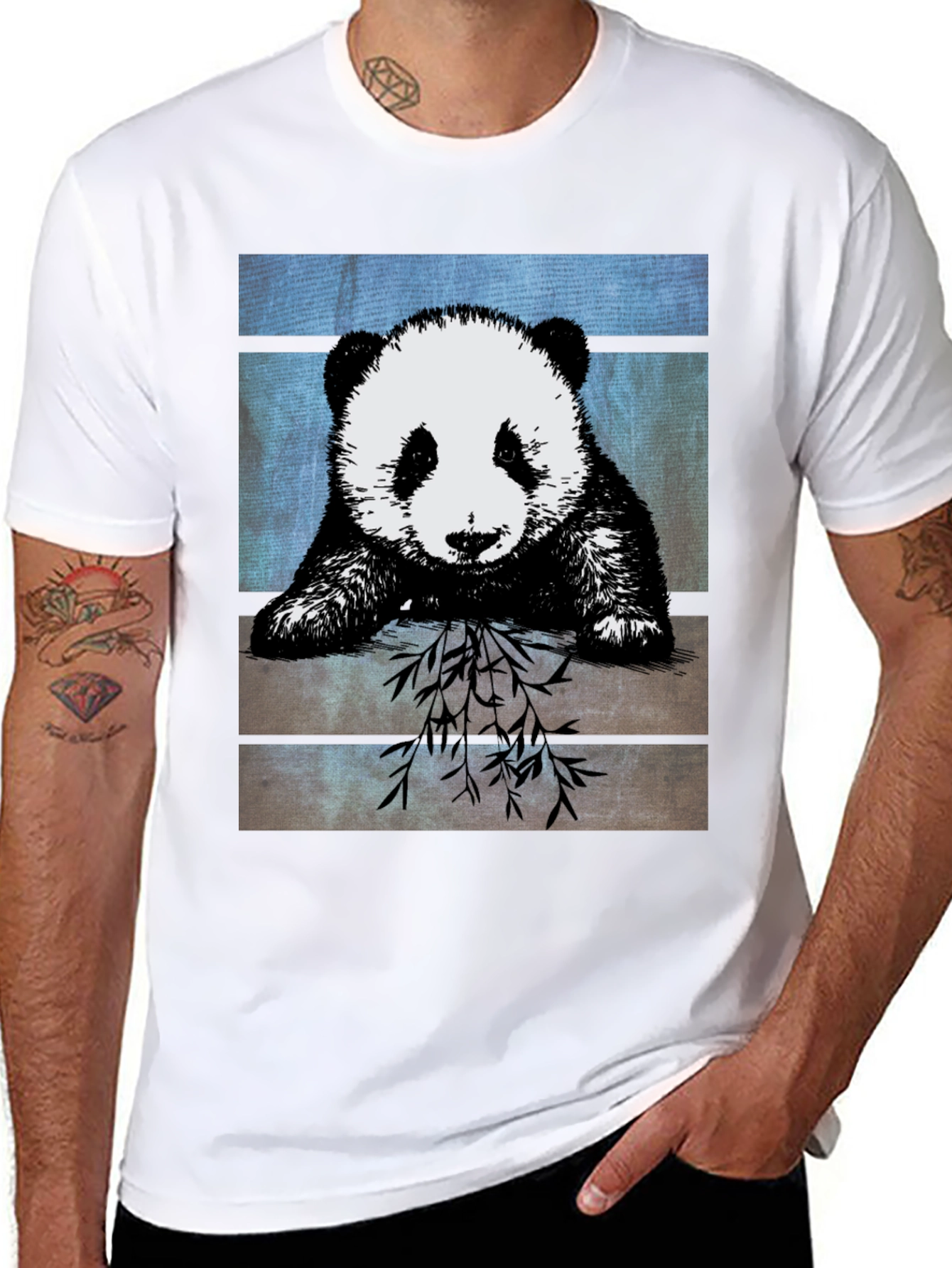 Panda Graphic Print T-Shirt - Casual Style