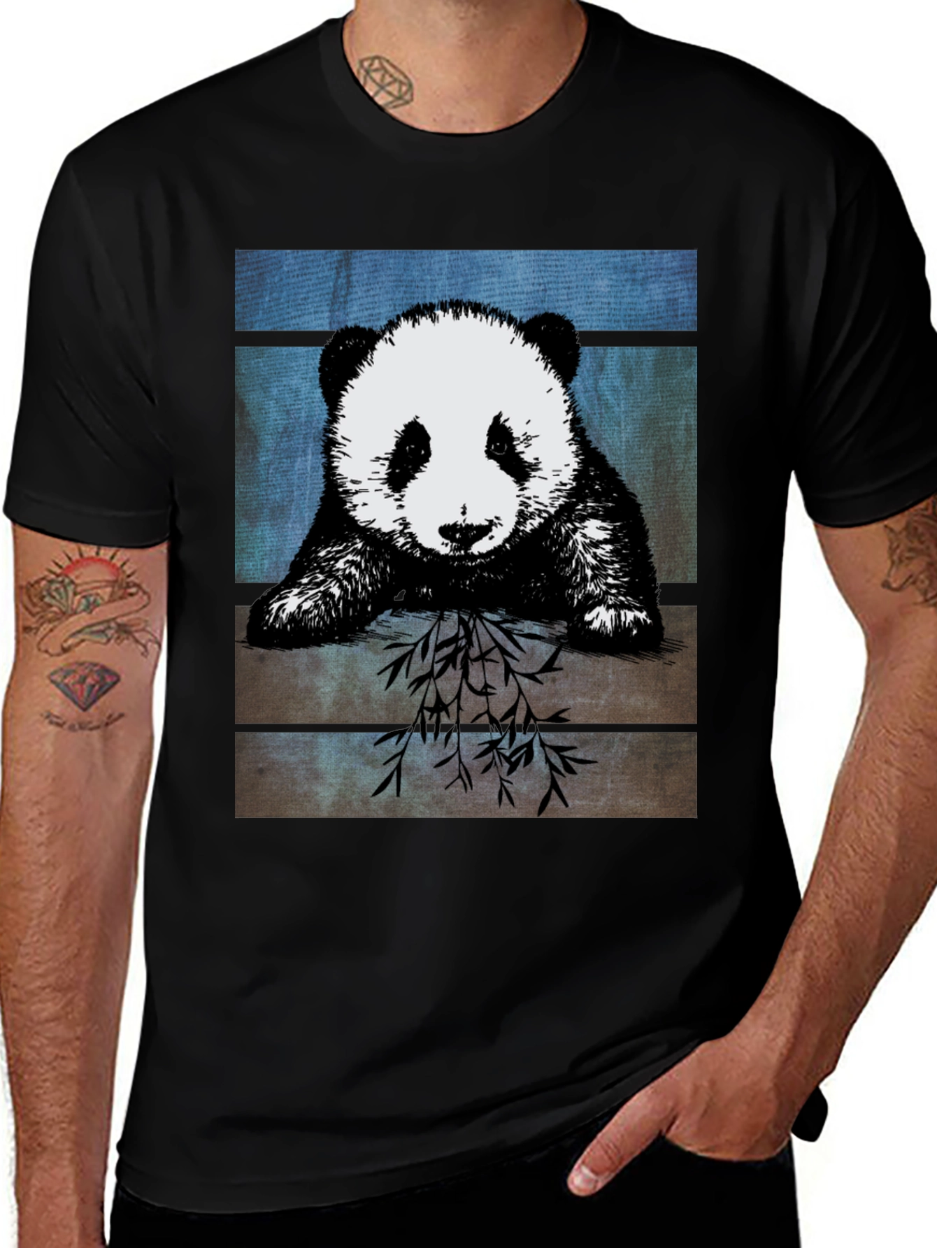 Panda Graphic Print T-Shirt - Casual Style