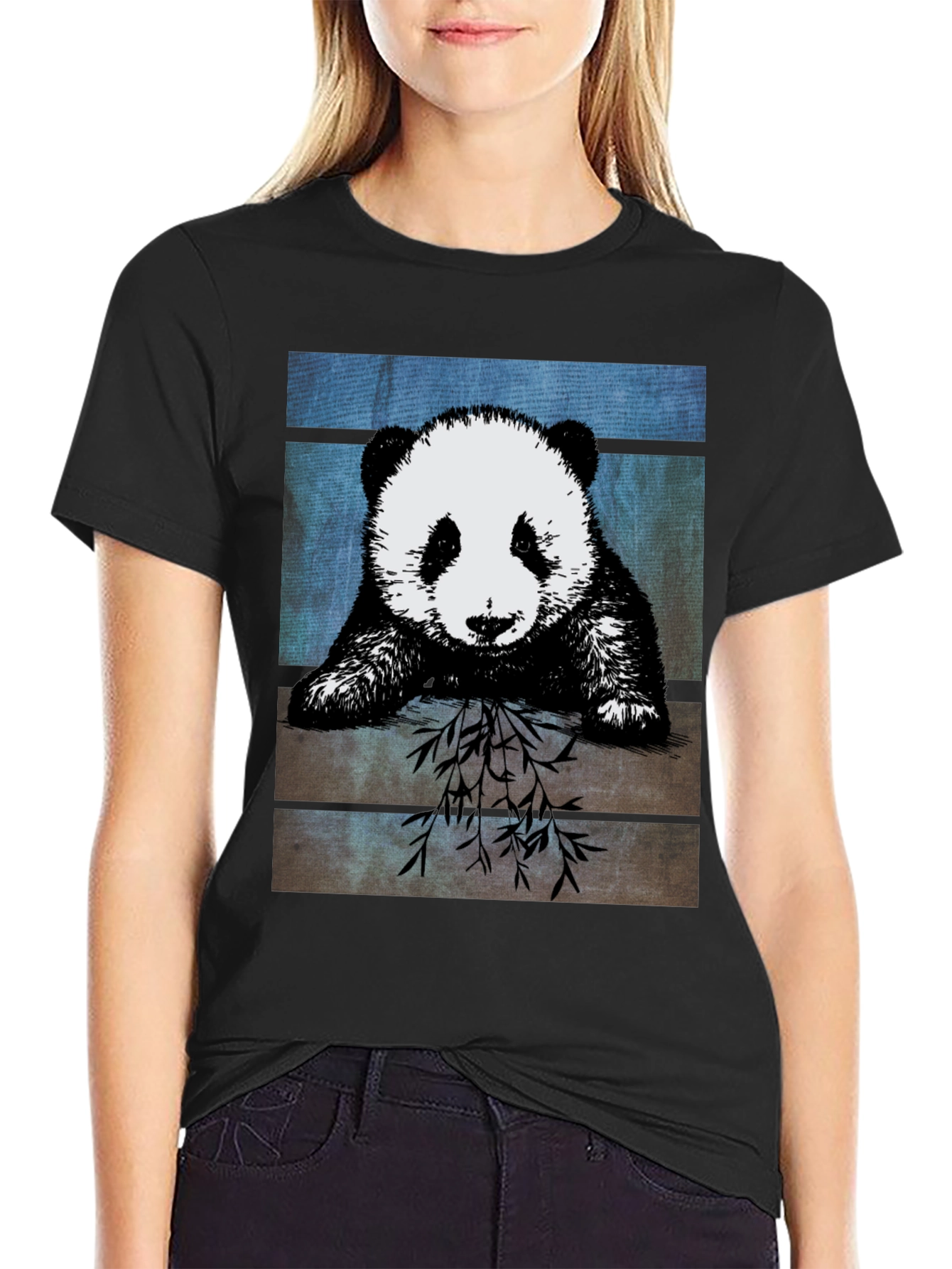 Panda Graphic Print T-Shirt - Casual Style