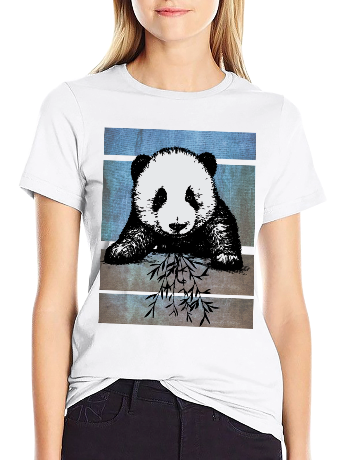 Panda Graphic Print T-Shirt - Casual Style