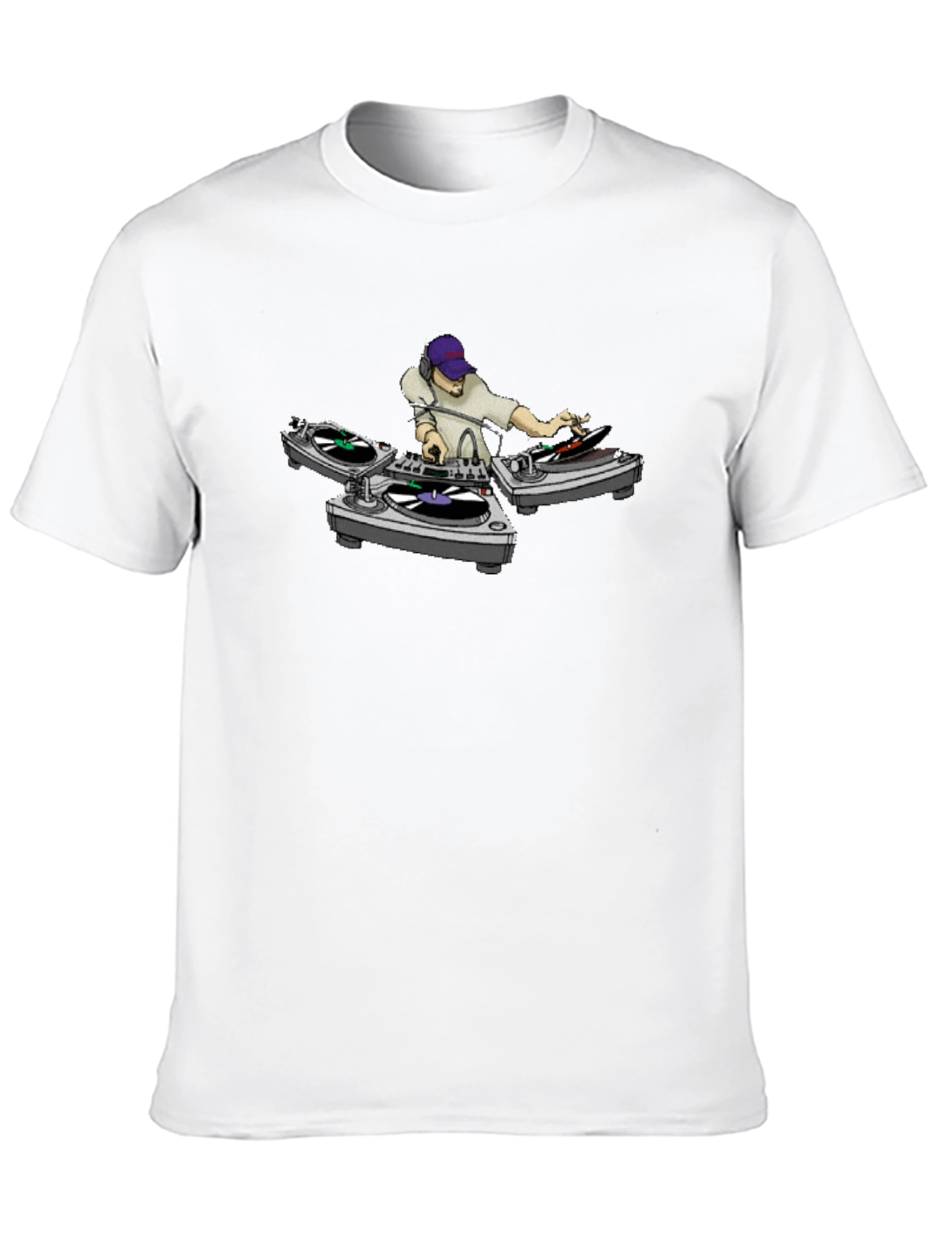 DJ Turntable Graphic Tee - Cool Black T-Shirt