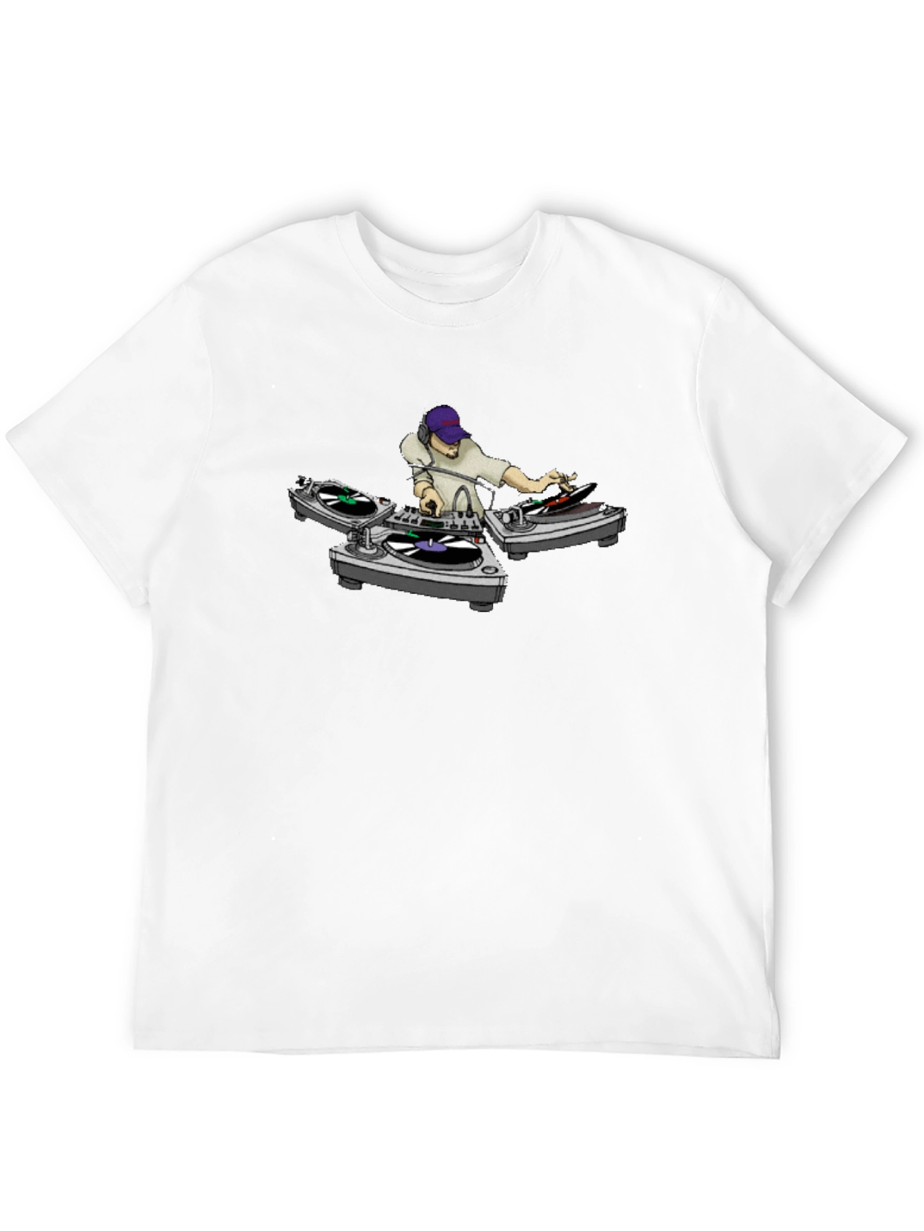 DJ Turntable Graphic Tee - Cool Black T-Shirt