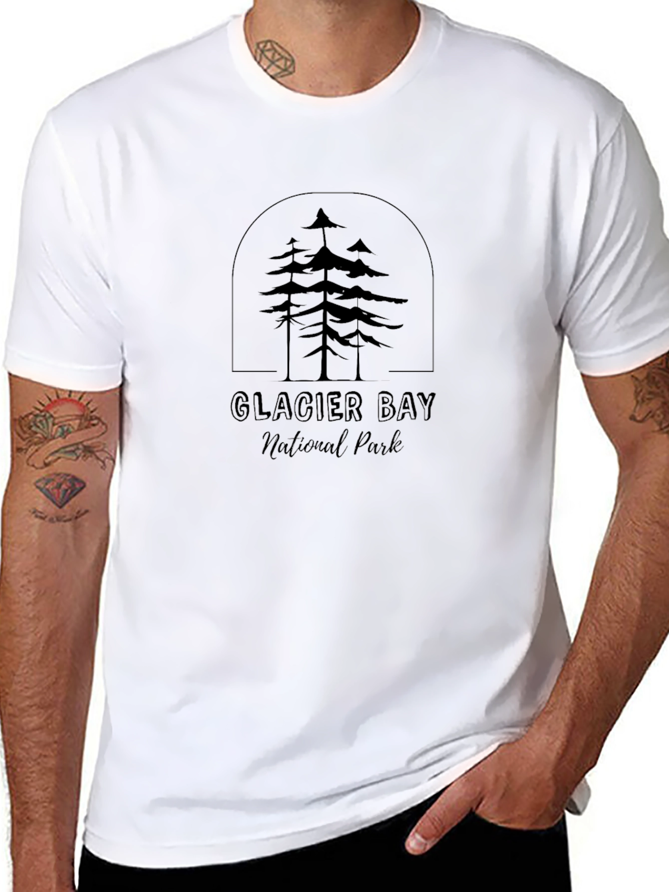 Glacier Bay National Park Graphic Tee - Black