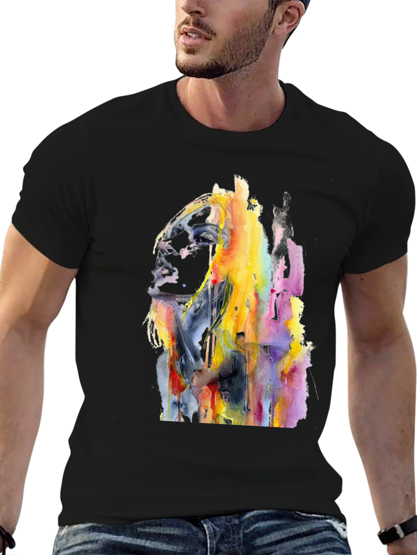Watercolor Woman Graphic T-Shirt