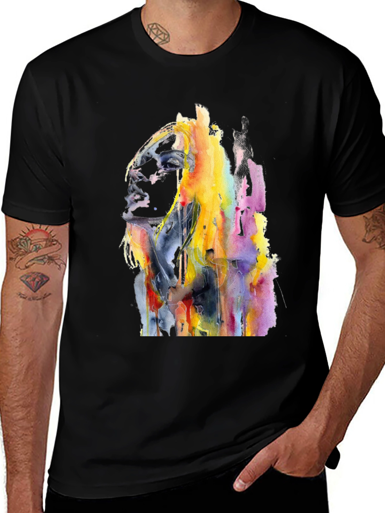 Watercolor Woman Graphic T-Shirt