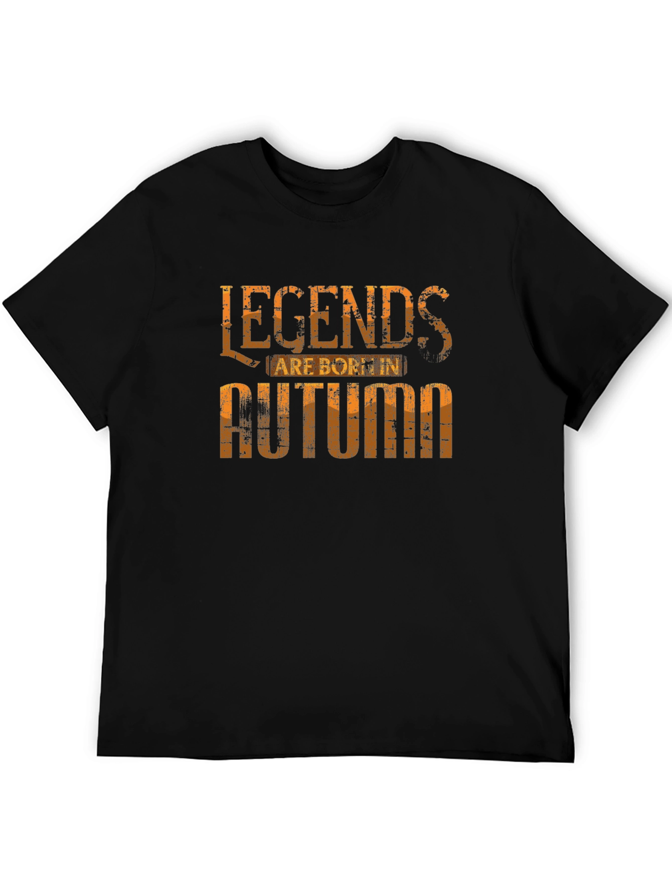 Legends Are Born In Autumn Mens Black T-Shirt