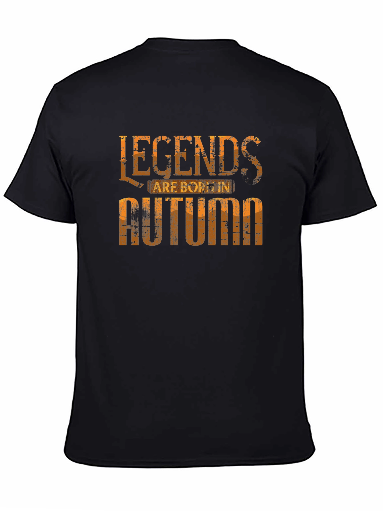 Legends Are Born In Autumn Mens Black T-Shirt