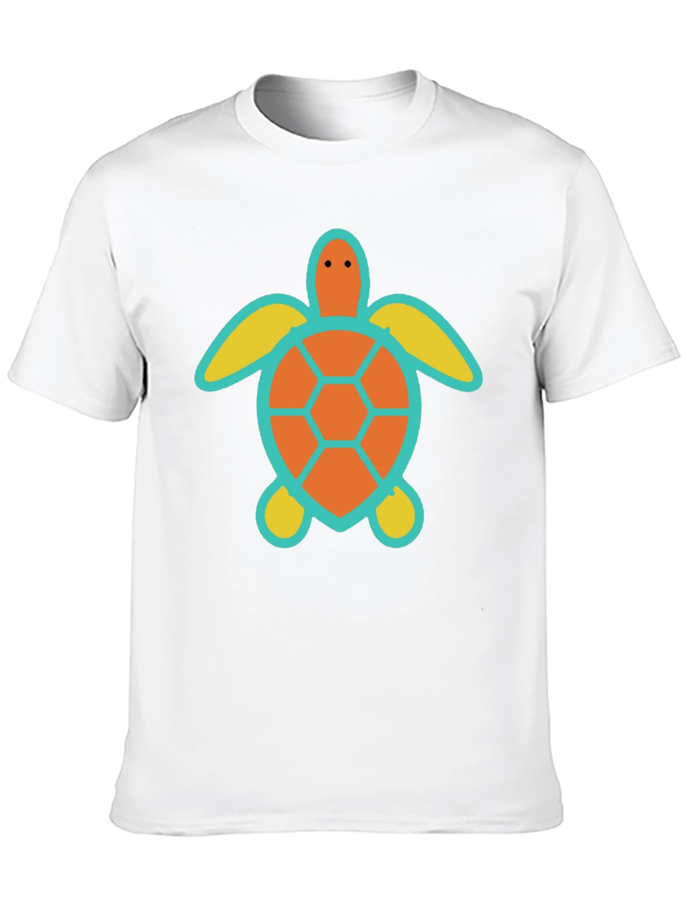 Turtle Graphic Tee - Black Cotton Casual Shirt