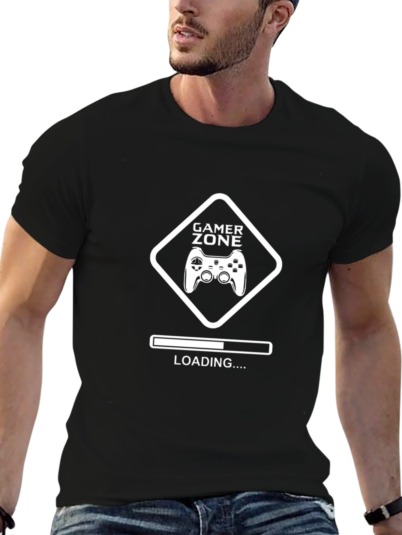 Gamer Zone Loading T-Shirt - Black Cotton Tee