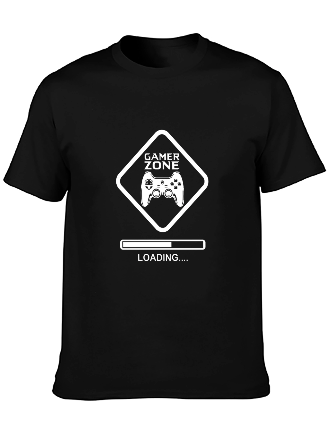 Gamer Zone Loading T-Shirt - Black Cotton Tee