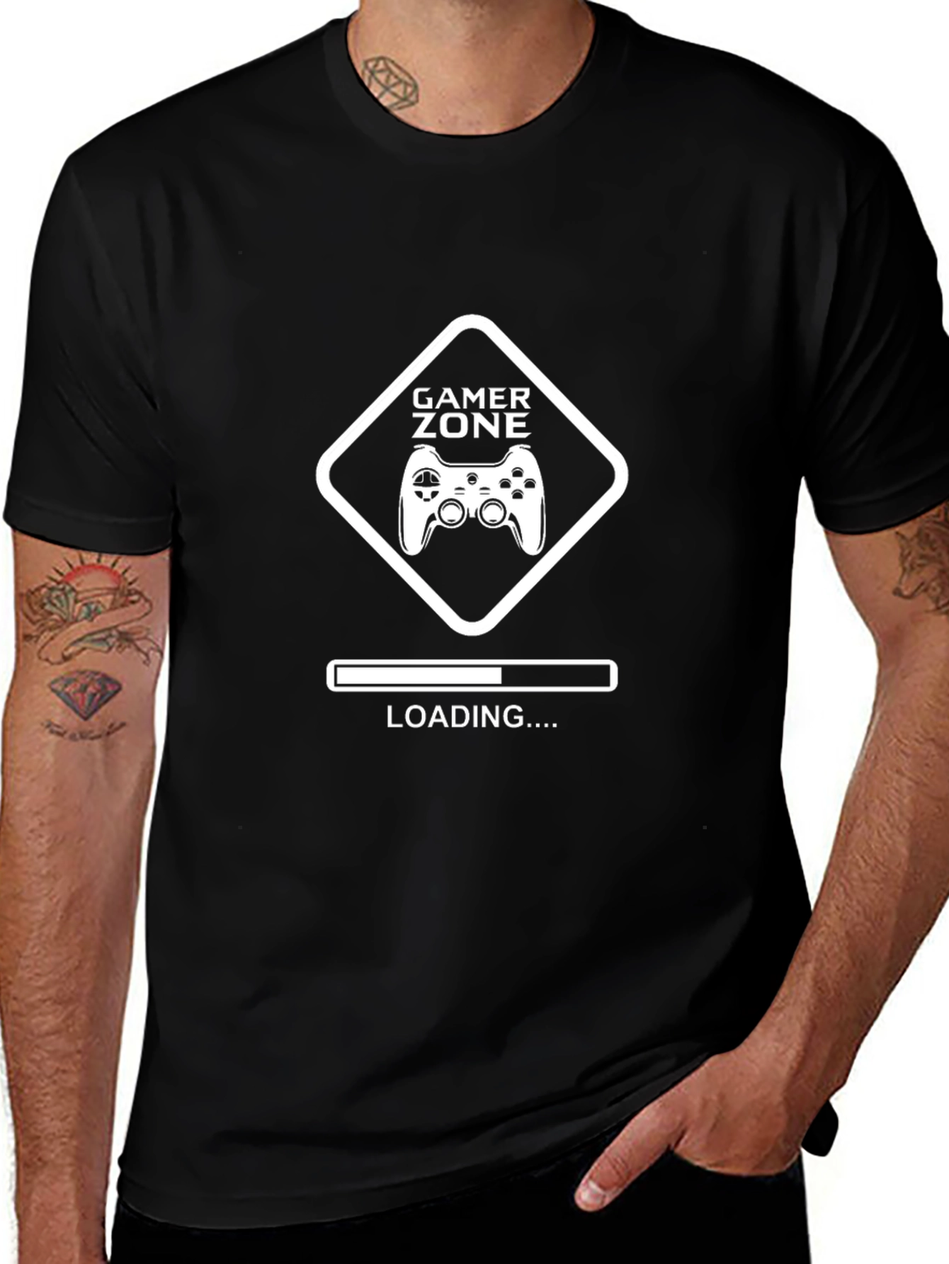Gamer Zone Loading T-Shirt - Black Cotton Tee