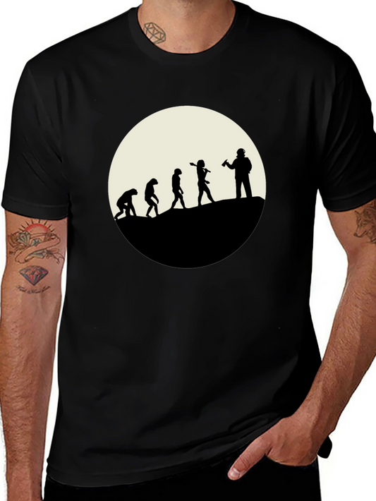 Evolution of the Beer Drinker - Black T-Shirt