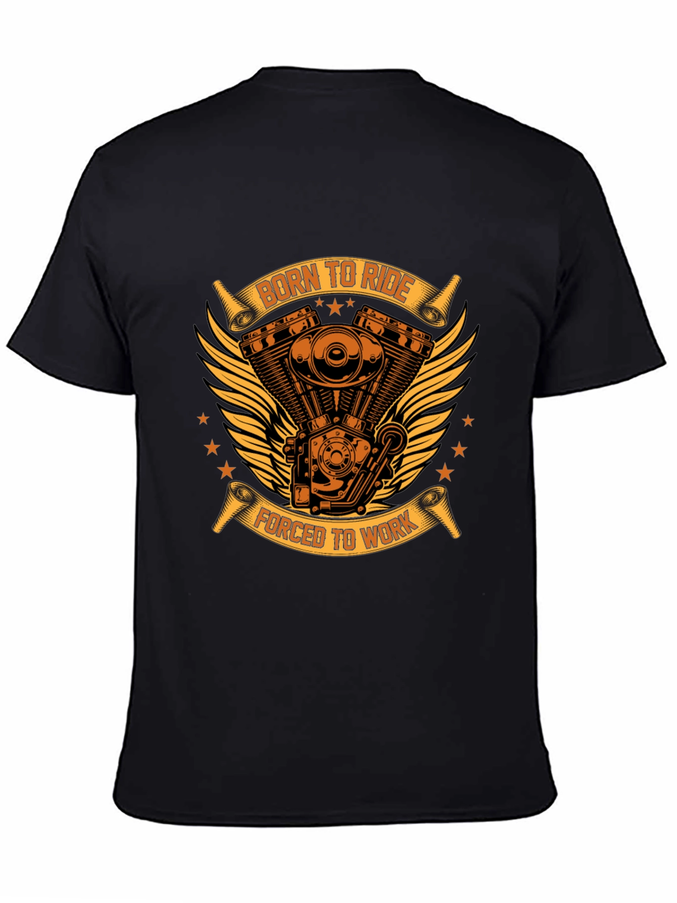 Born To Ride Biker T-Shirt - Black